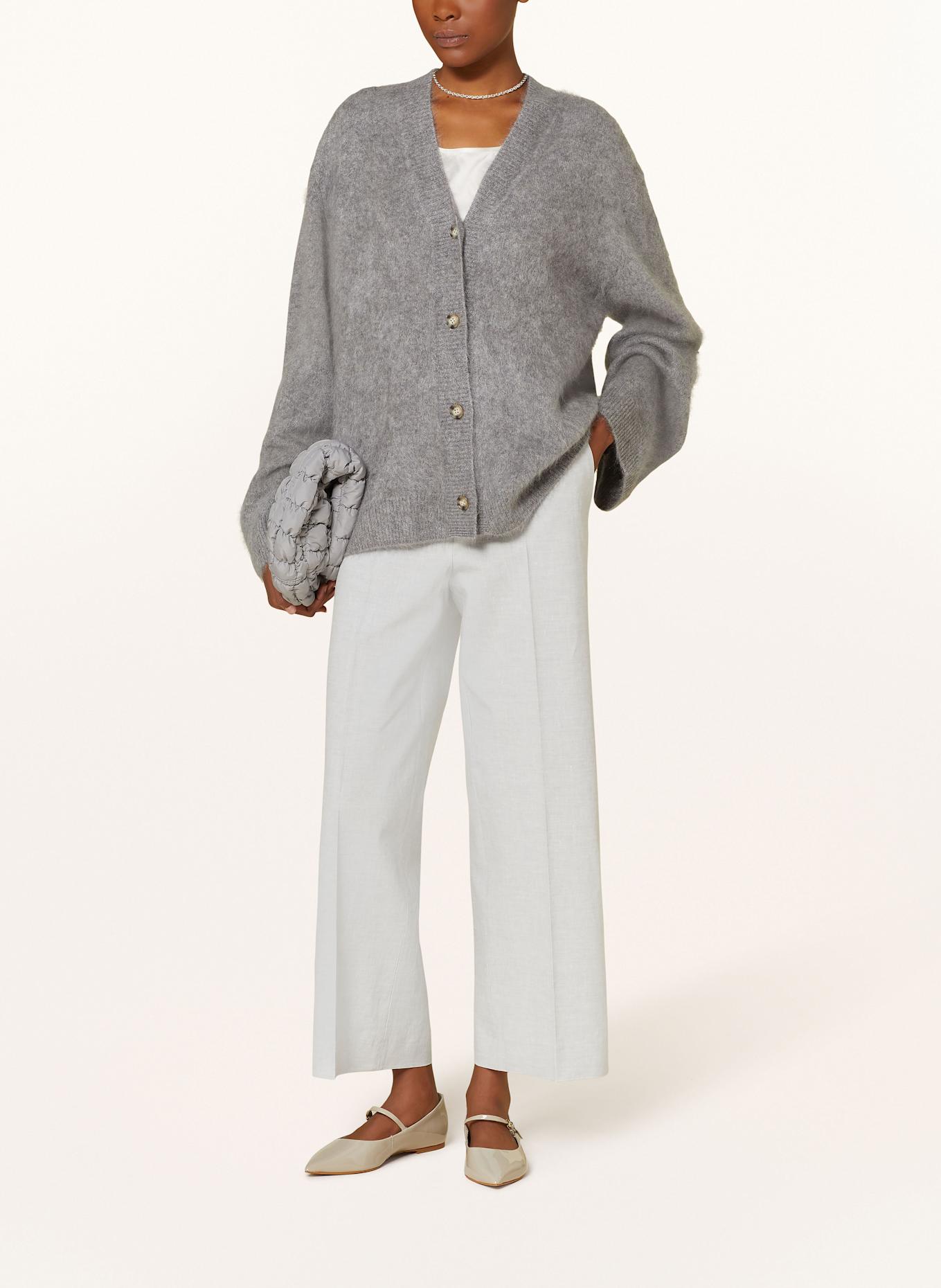 SEDUCTIVE Marlenehose DOMENICA mit Leinen: HELLGRAU