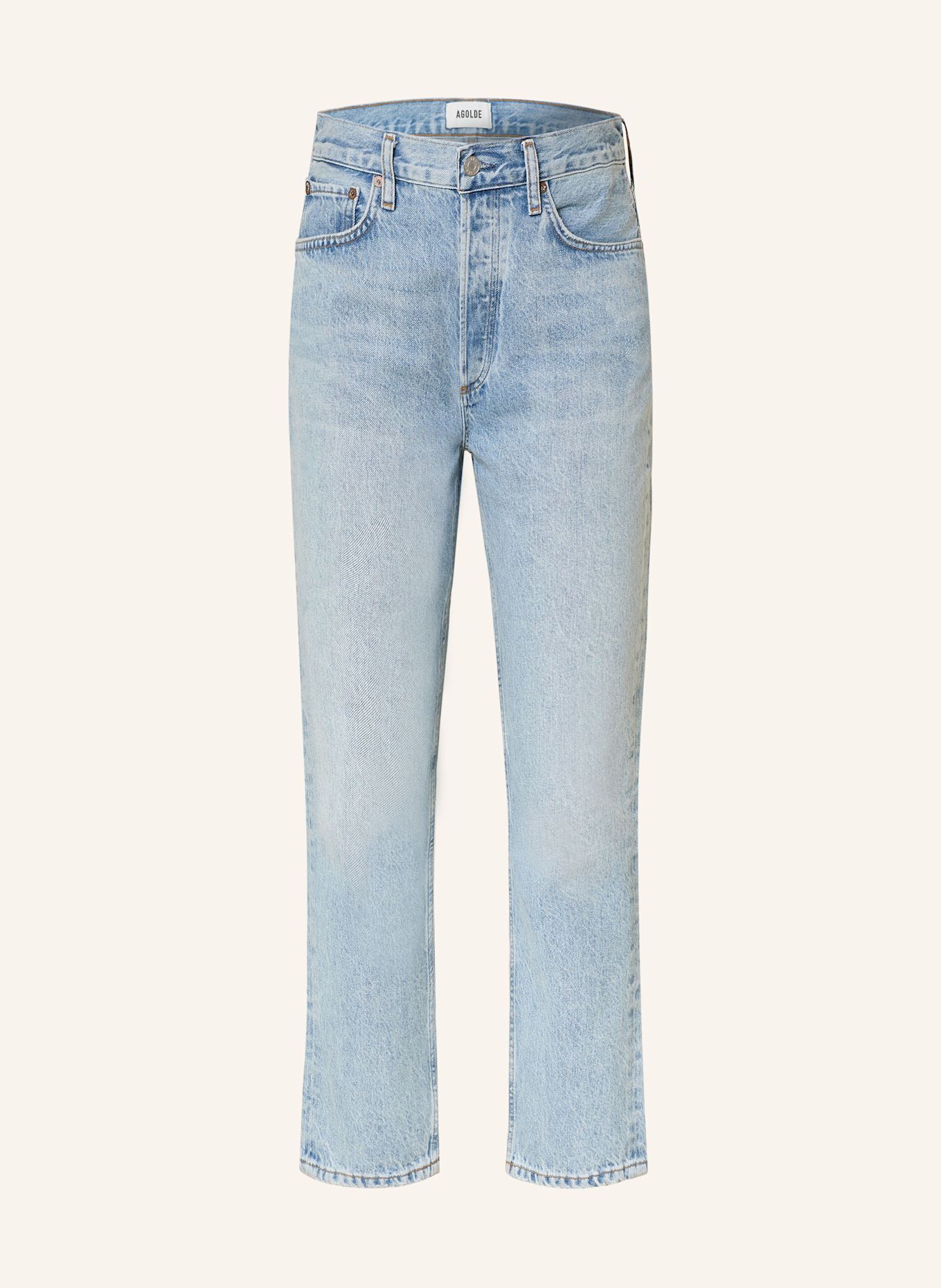 AGOLDE Straight Jeans RILEY CROP: prevail It marbled ind