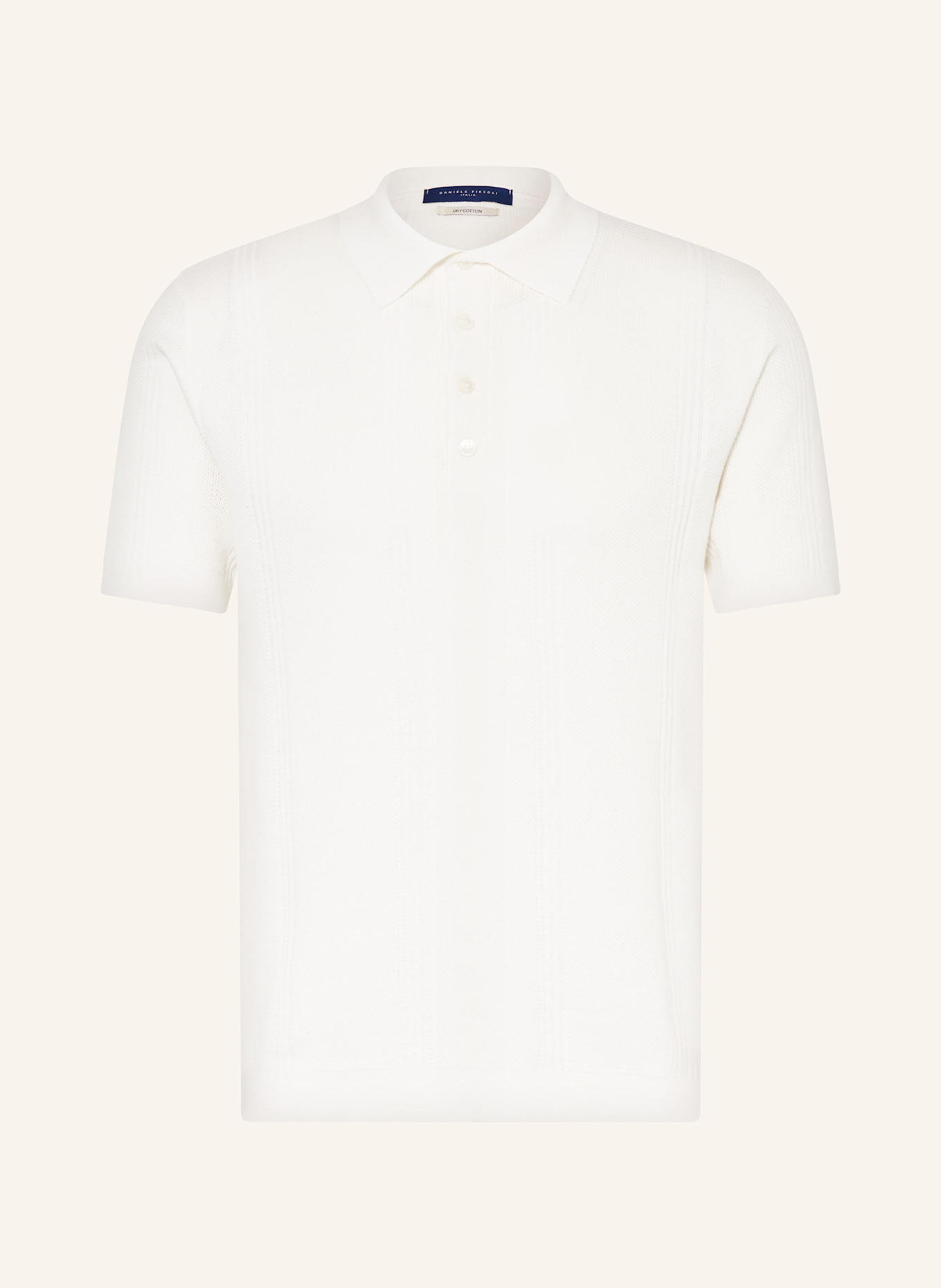 DANIELE FIESOLI Piqué-Poloshirt: ECRU