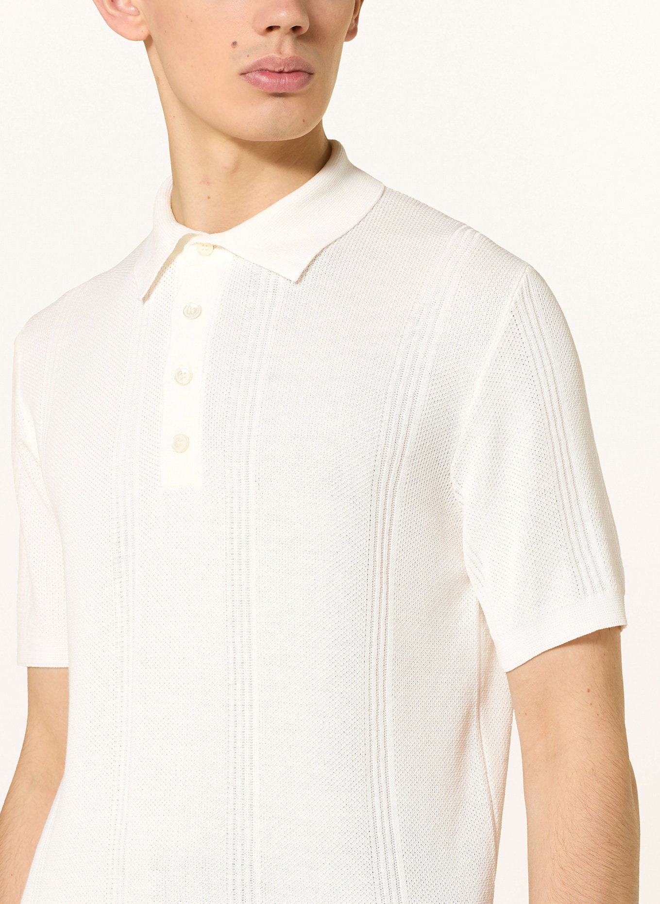 DANIELE FIESOLI Piqué-Poloshirt: ECRU