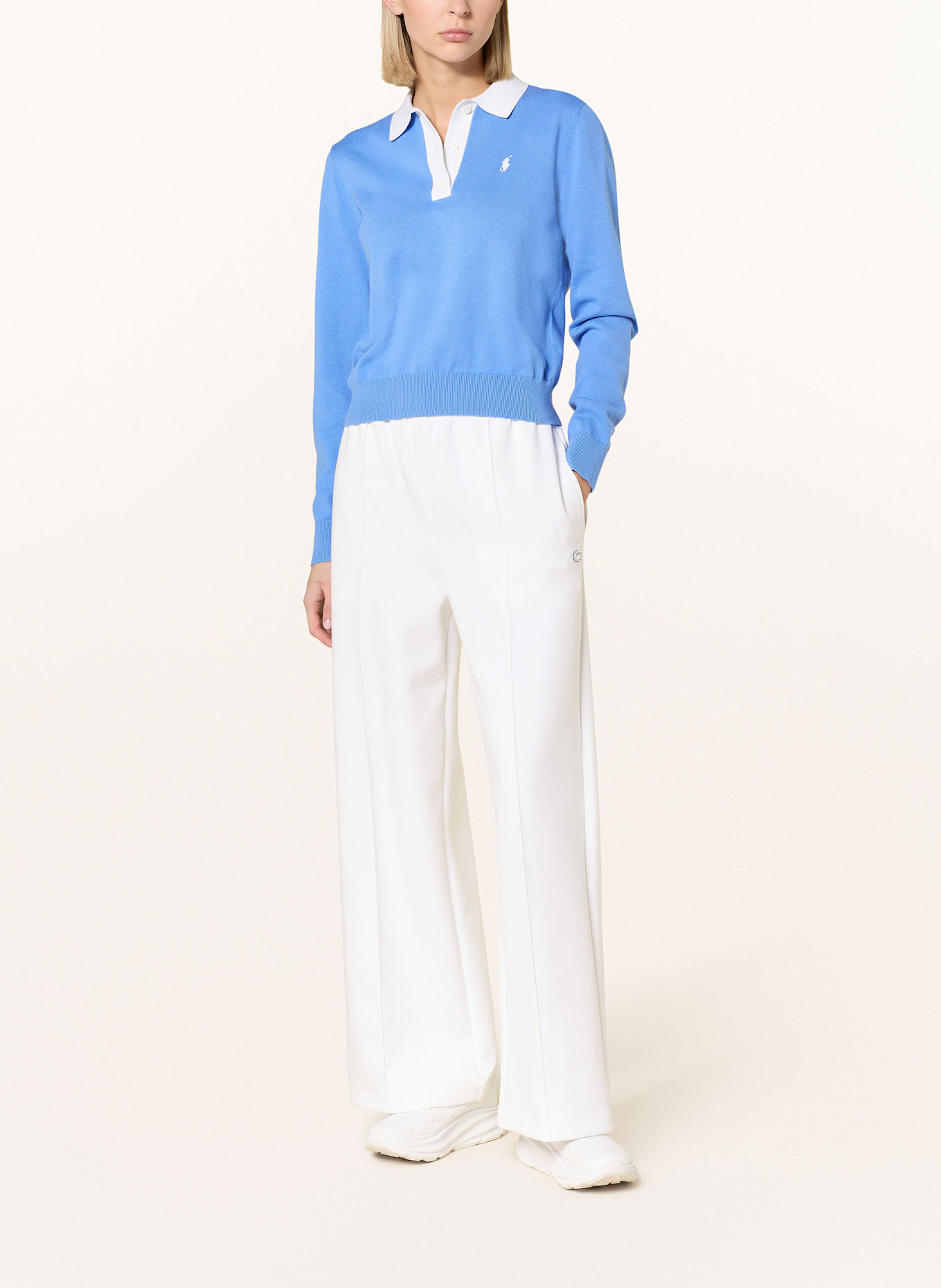 RLX RALPH LAUREN Funktions-Poloshirt: BLAU/ WEISS