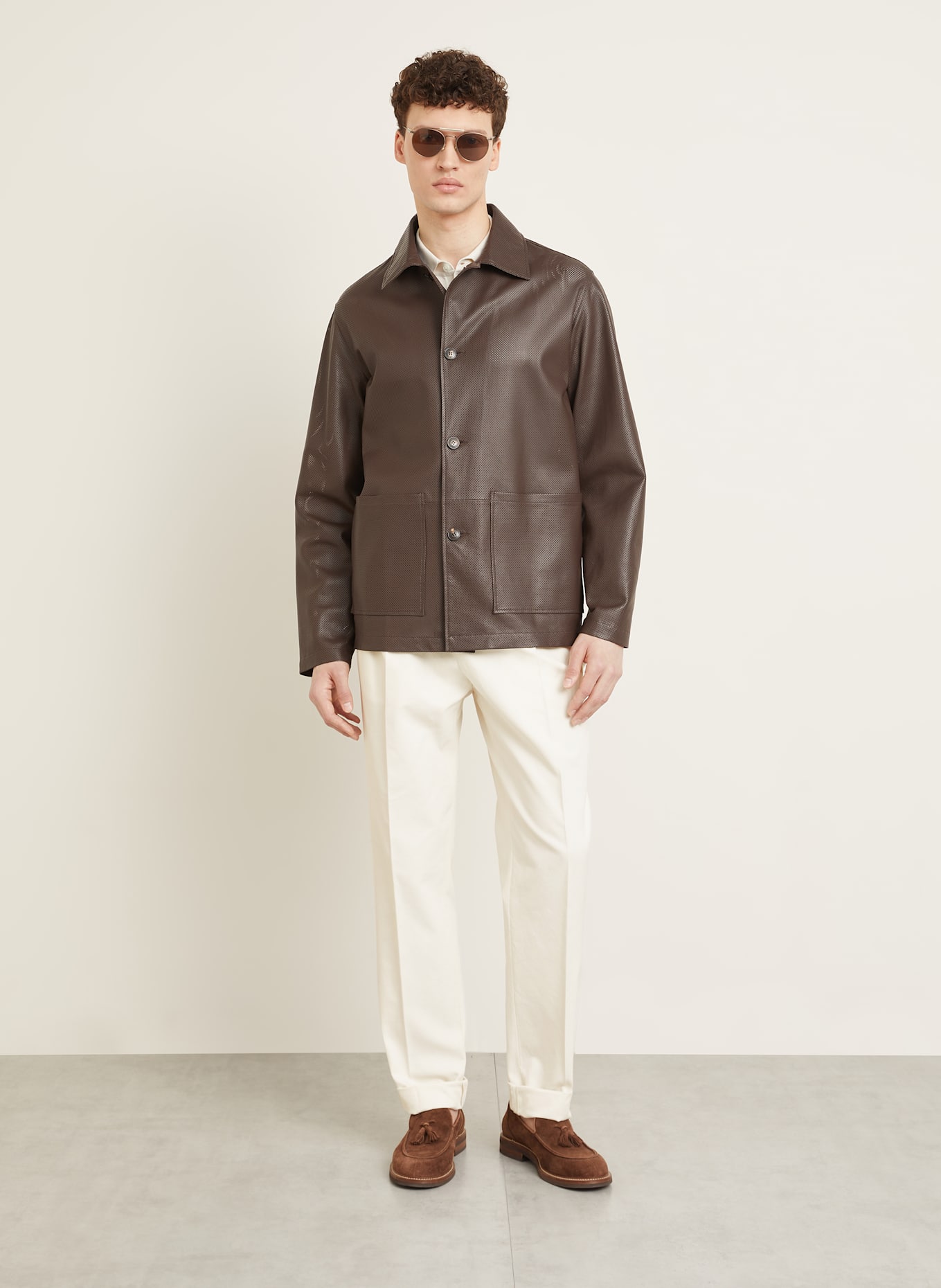 manzoni 24 Lederjacke: BRAUN