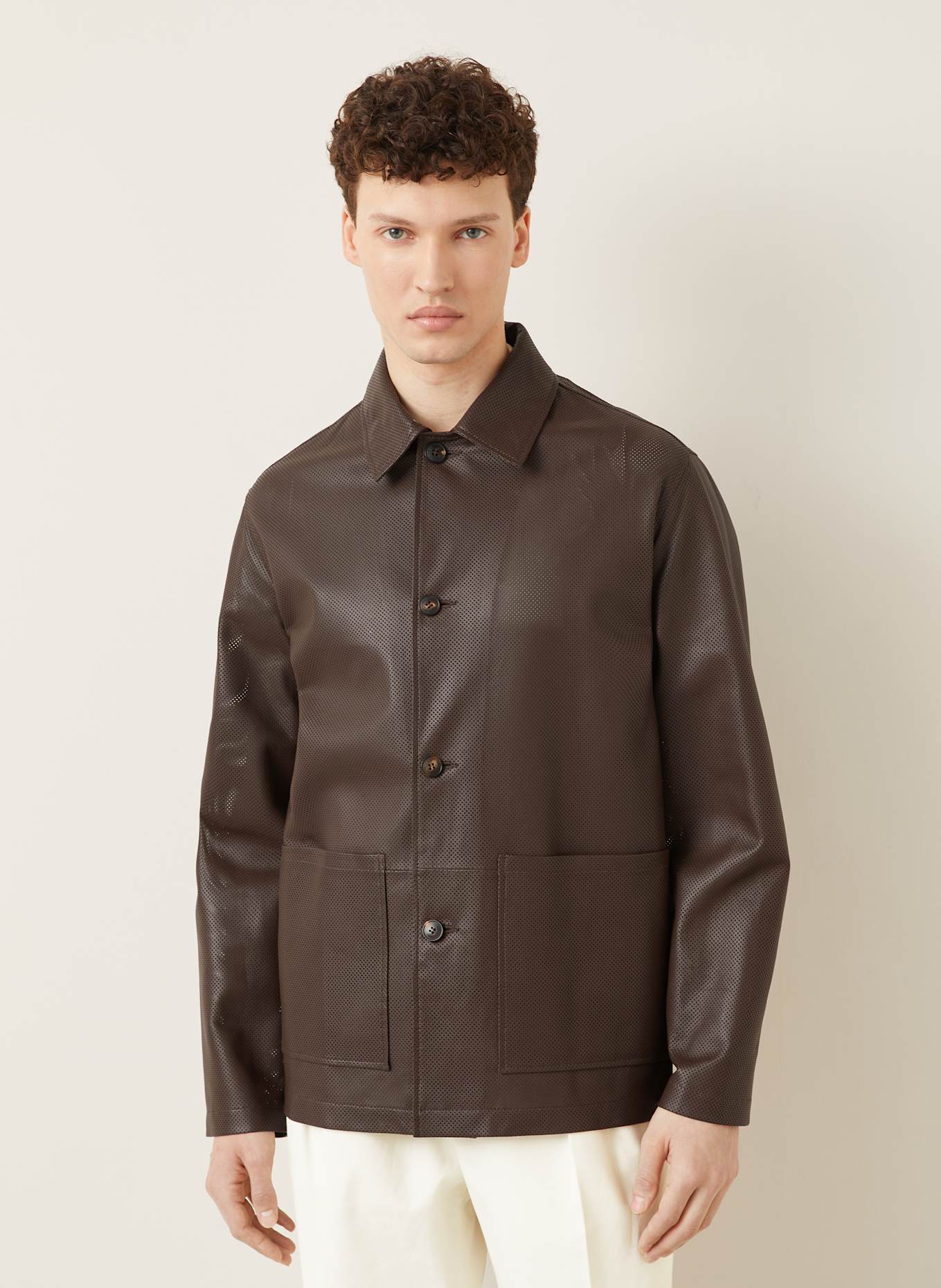 manzoni 24 Lederjacke: BRAUN