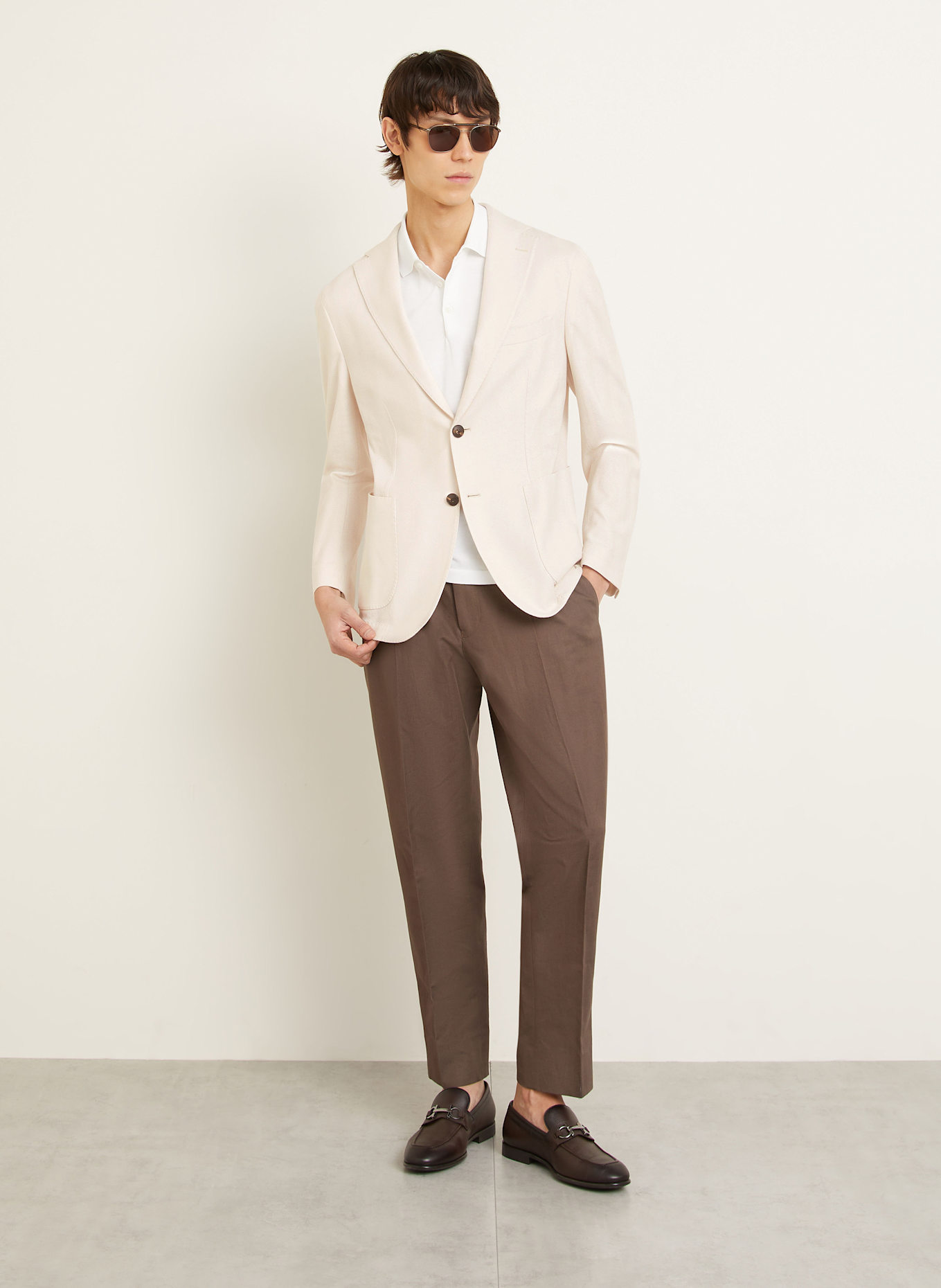 manzoni 24 Jerseysakko Slim Fit: BEIGE