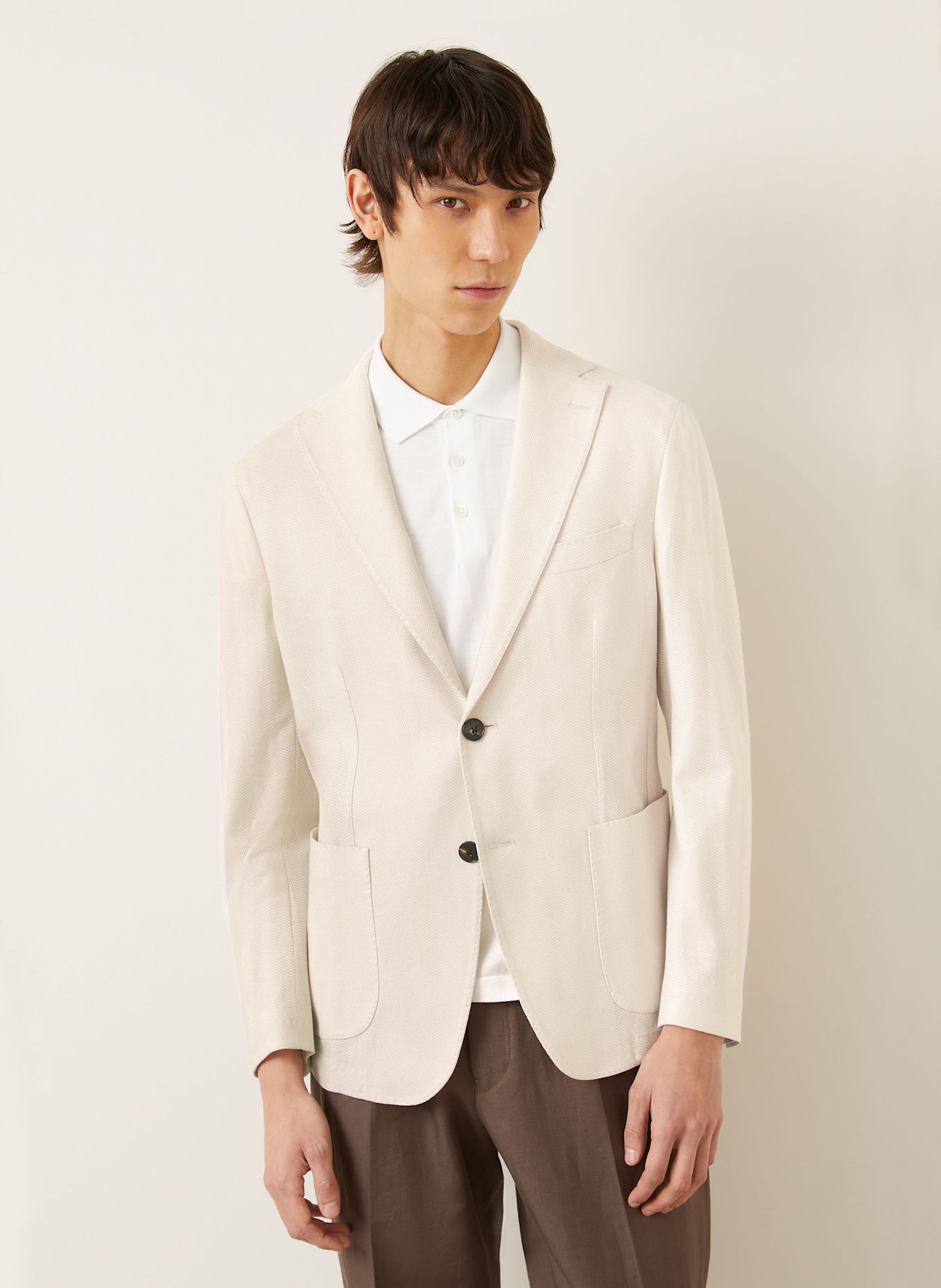 manzoni 24 Jerseysakko Slim Fit: BEIGE