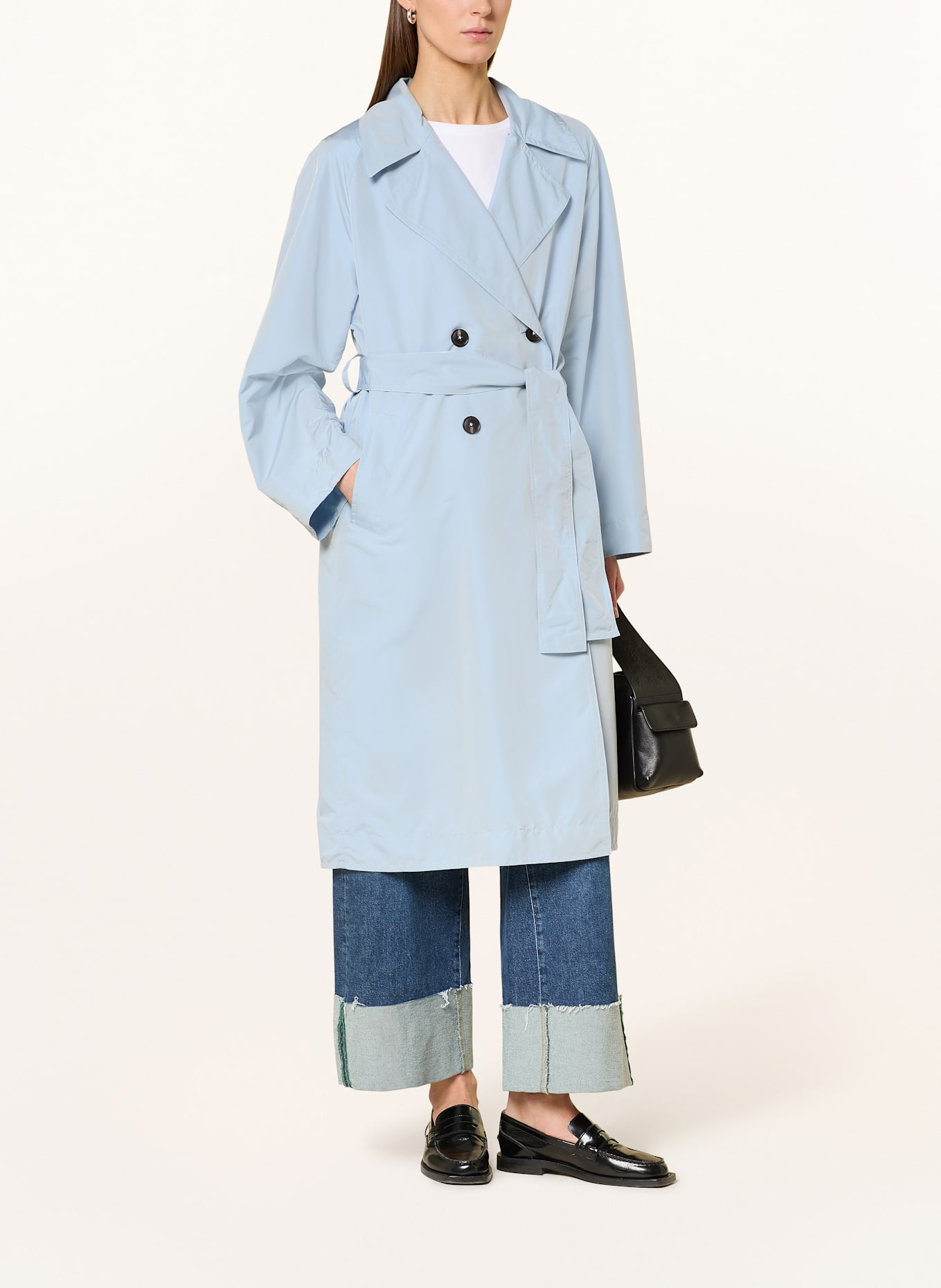 White Label Trenchcoat: HELLBLAU