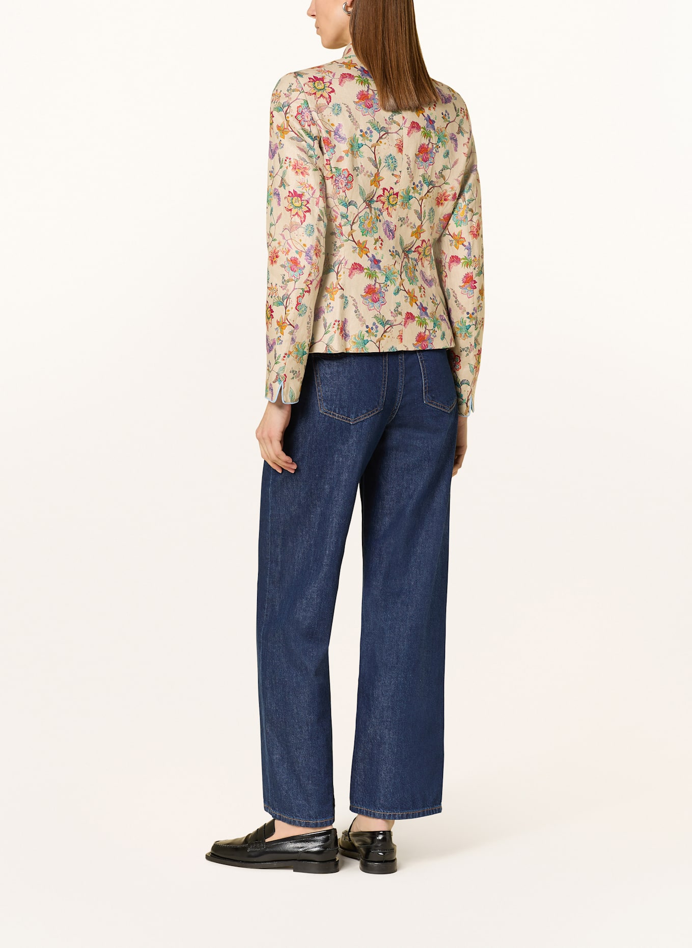 White Label Leinenjanker: BEIGE / ROT / LILA