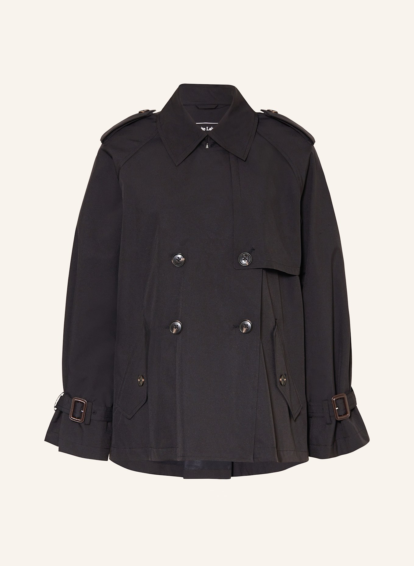 White Label Trenčkot: ČERNÁ