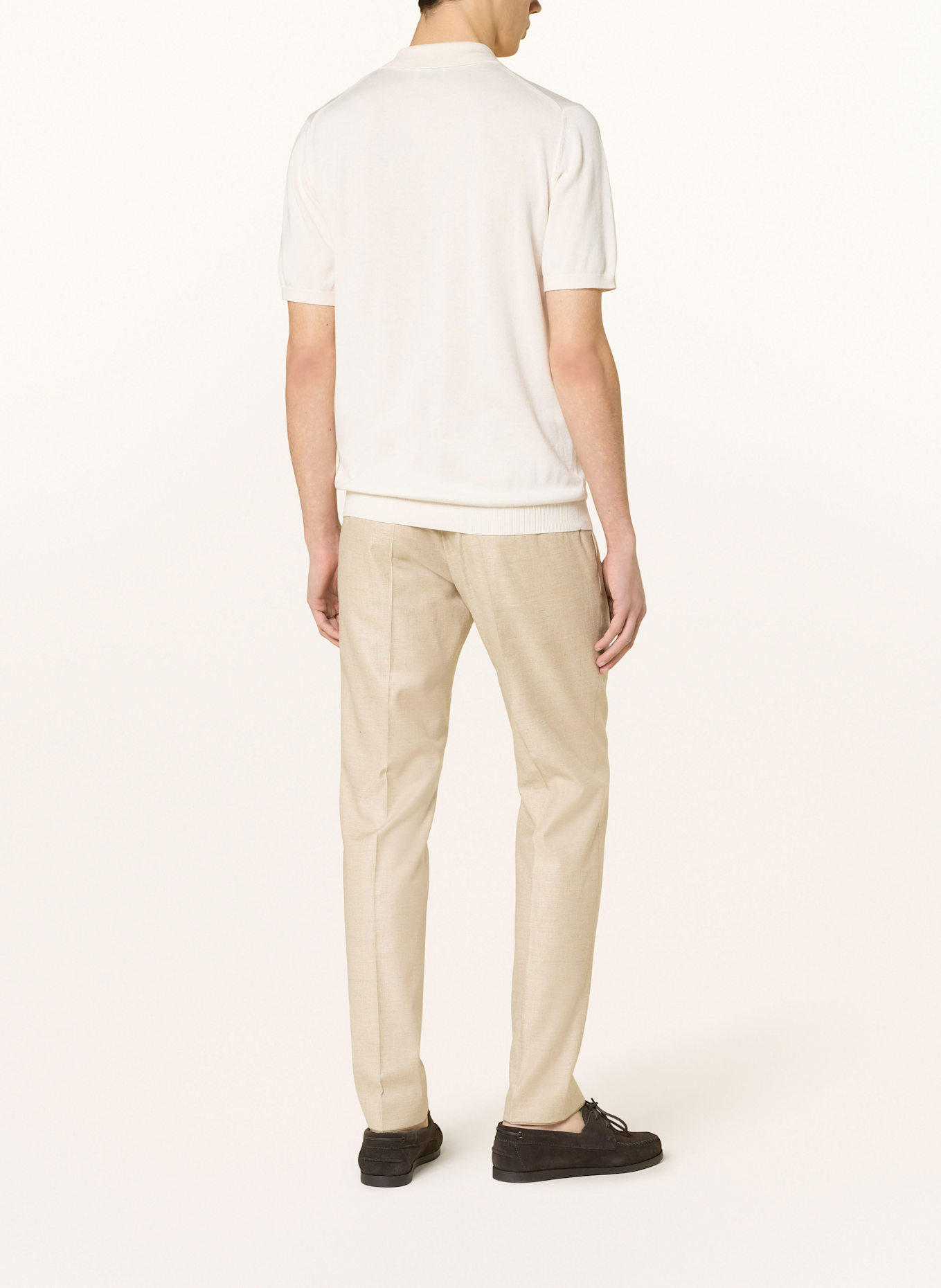 ROY ROBSON Knitted polo shirt: ECRU