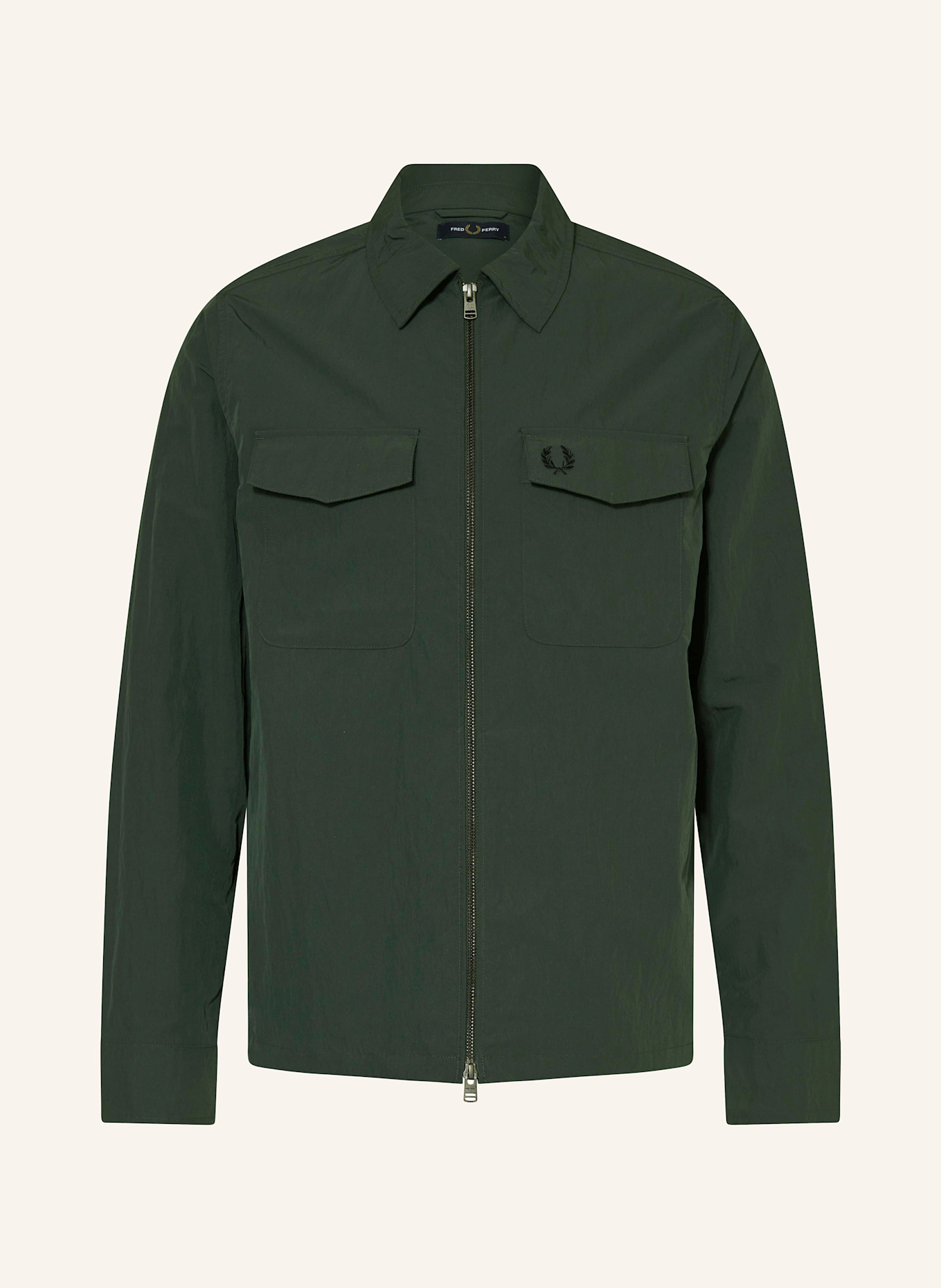 FRED PERRY Overjacket: CIEMNOZIELONY
