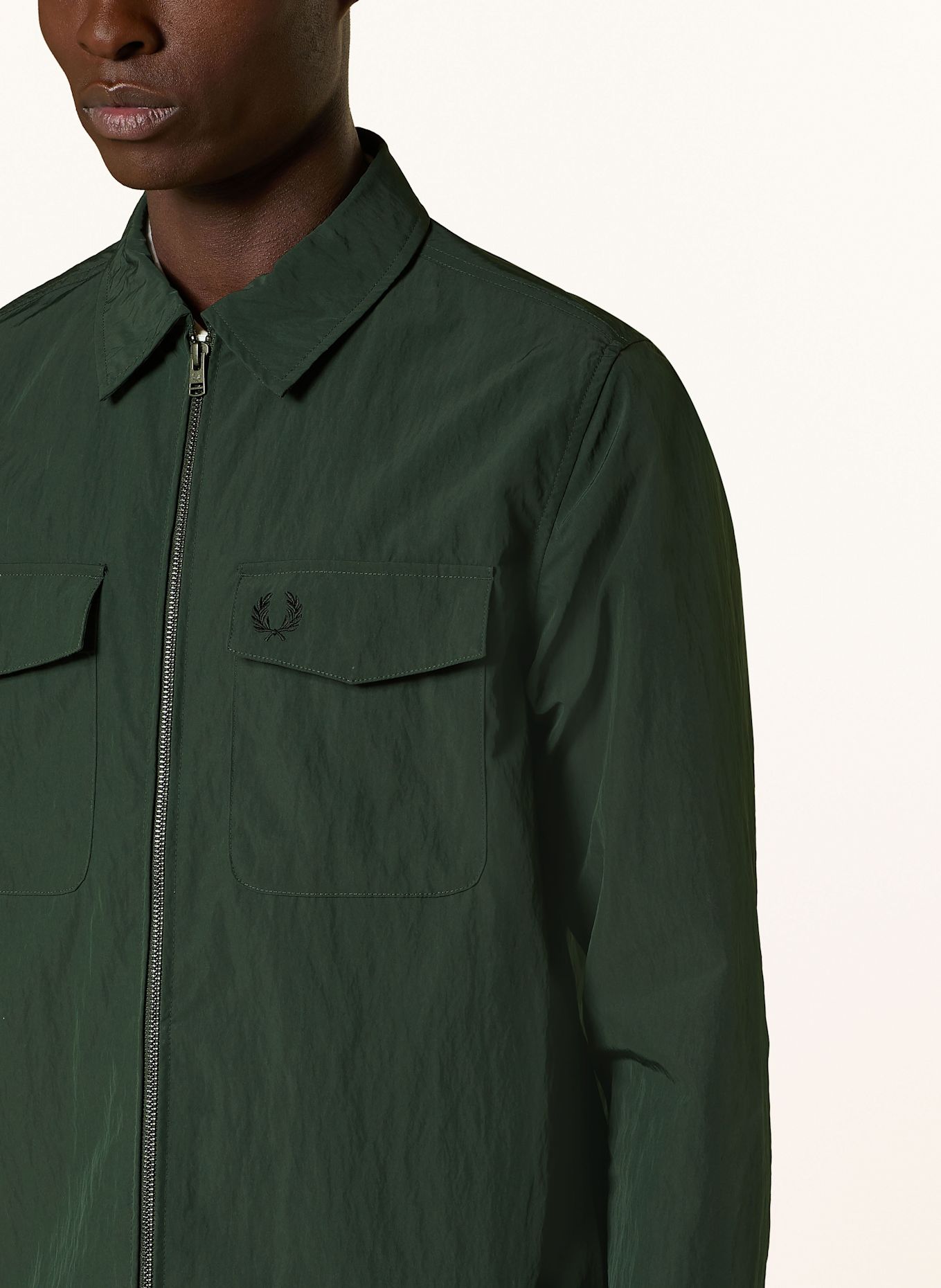 FRED PERRY Overjacket: CIEMNOZIELONY
