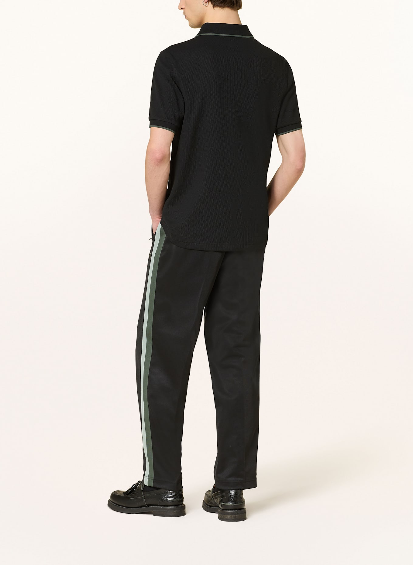 FRED PERRY Piqué-Poloshirt: SCHWARZ