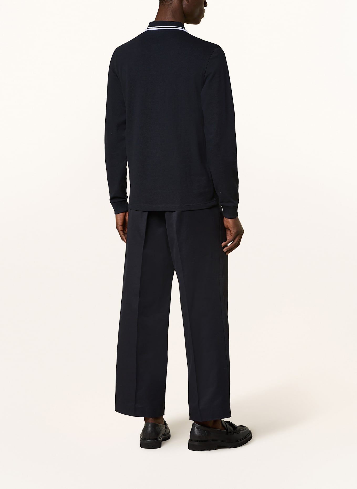 FRED PERRY Piqué polo shirt M3636 regular fit: DARK BLUE / WHITE