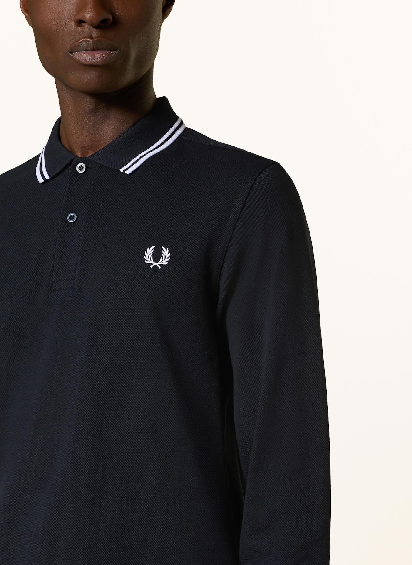 FRED PERRY Piqué polo shirt M3636 regular fit: DARK BLUE / WHITE