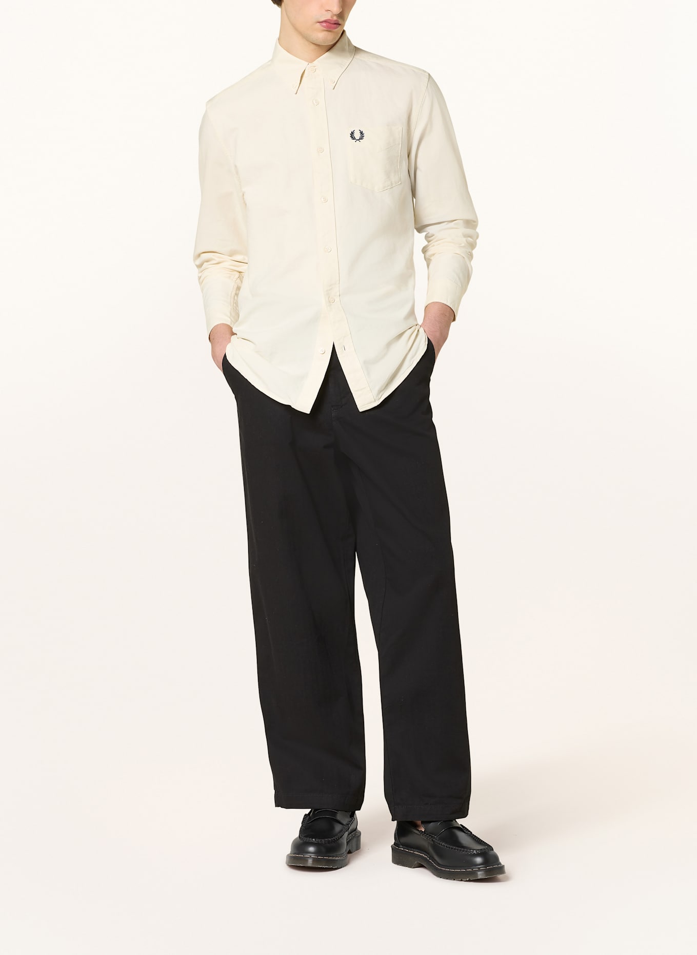 FRED PERRY Hemd Regular Fit: ECRU