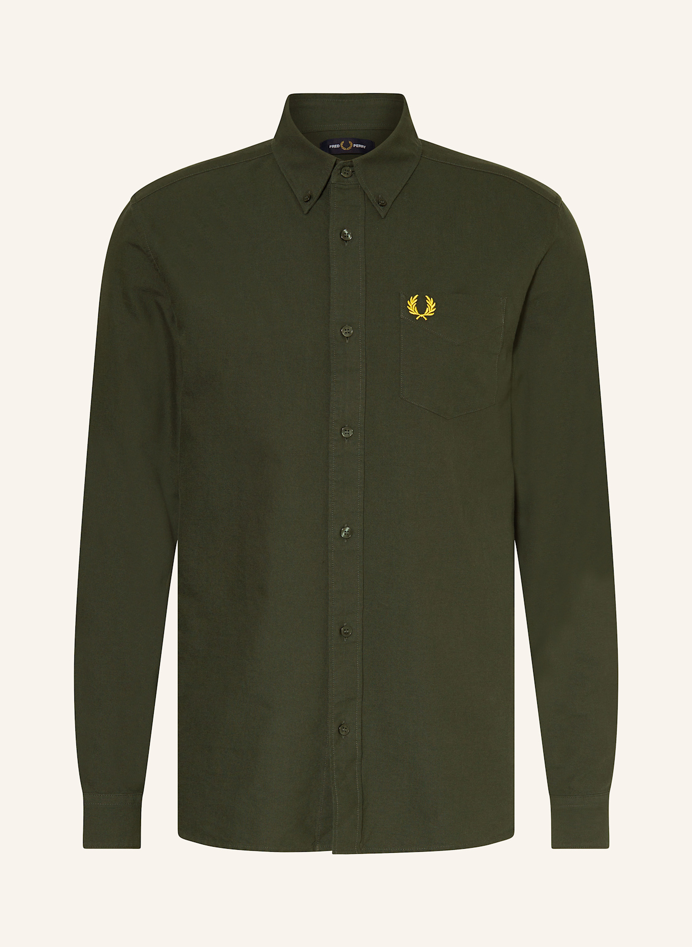 FRED PERRY Hemd Regular Fit: DUNKELGRÜN