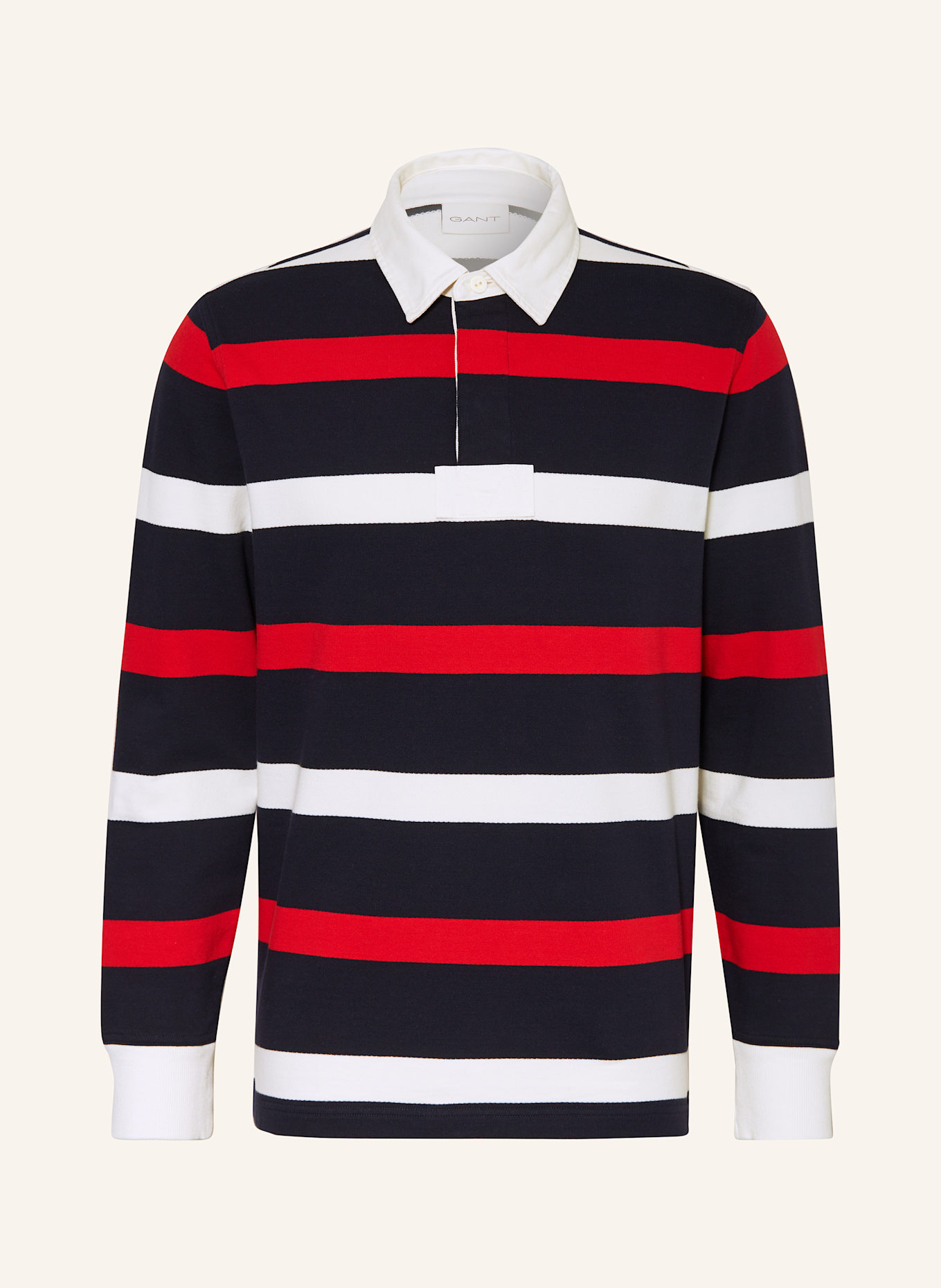 GANT Rugbyshirt, Farbe: DUNKELBLAU/ ECRU/ ROT (Bild 1)