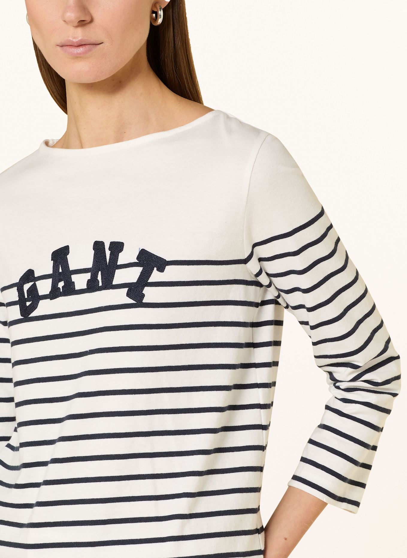 GANT Pullover BRETON, Farbe: DUNKELBLAU/ CREME (Bild 4)