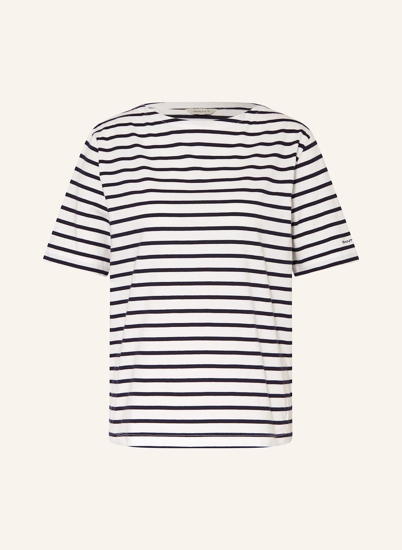 GANT T-Shirt: DUNKELBLAU/ WEISS