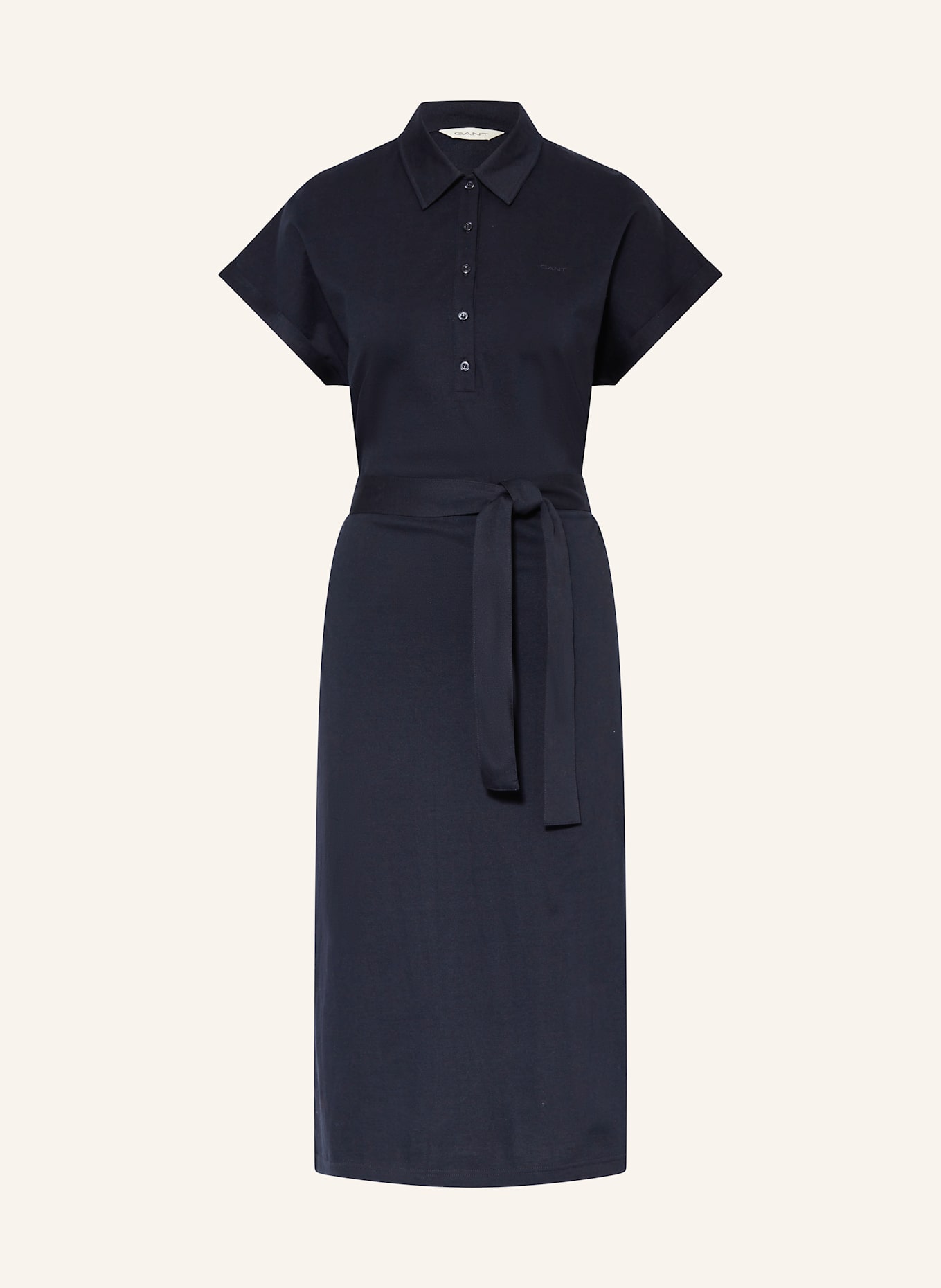 GANT Piqué-Polokleid: DUNKELBLAU