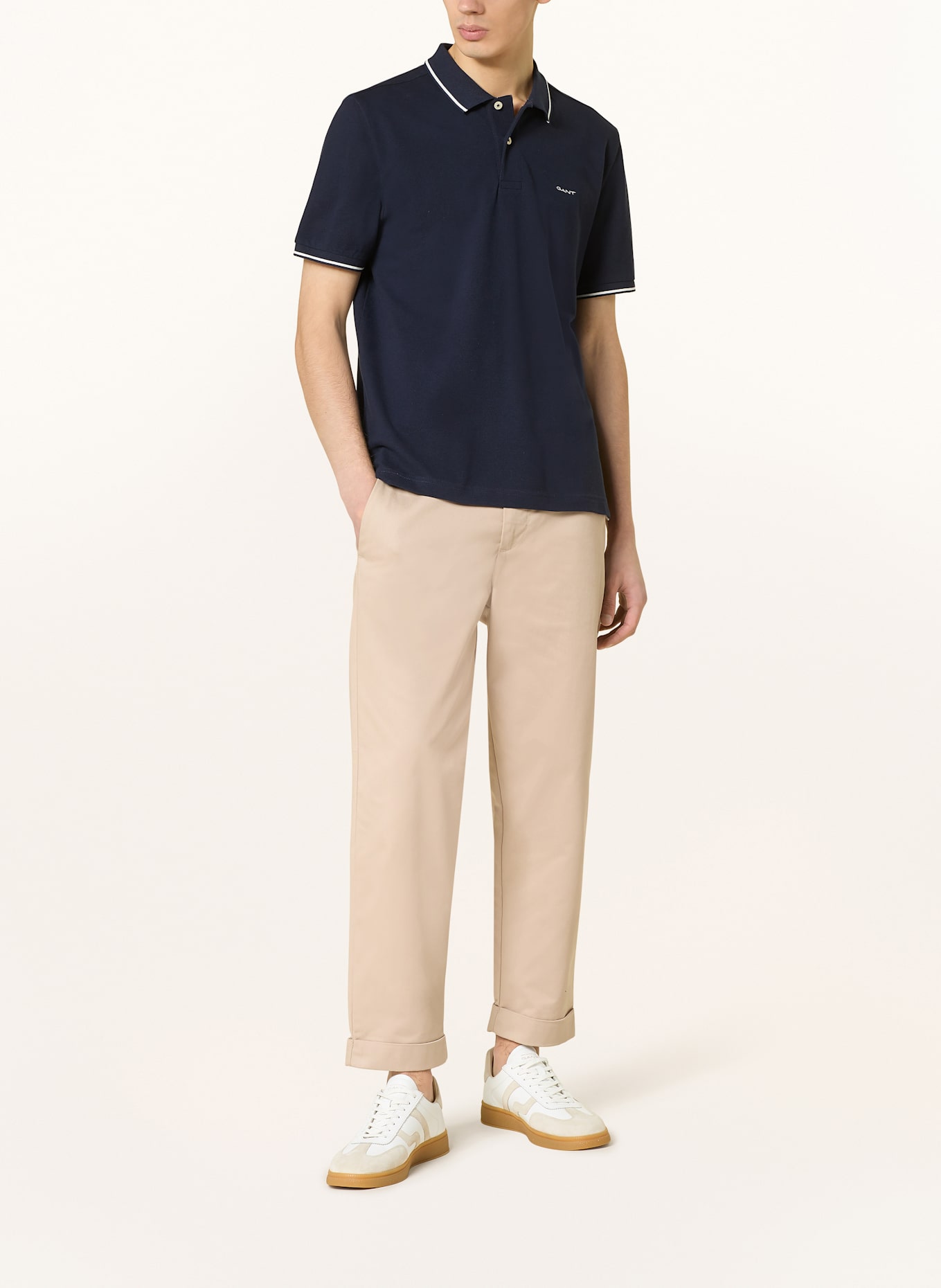 GANT Piqué-Poloshirt: DUNKELBLAU