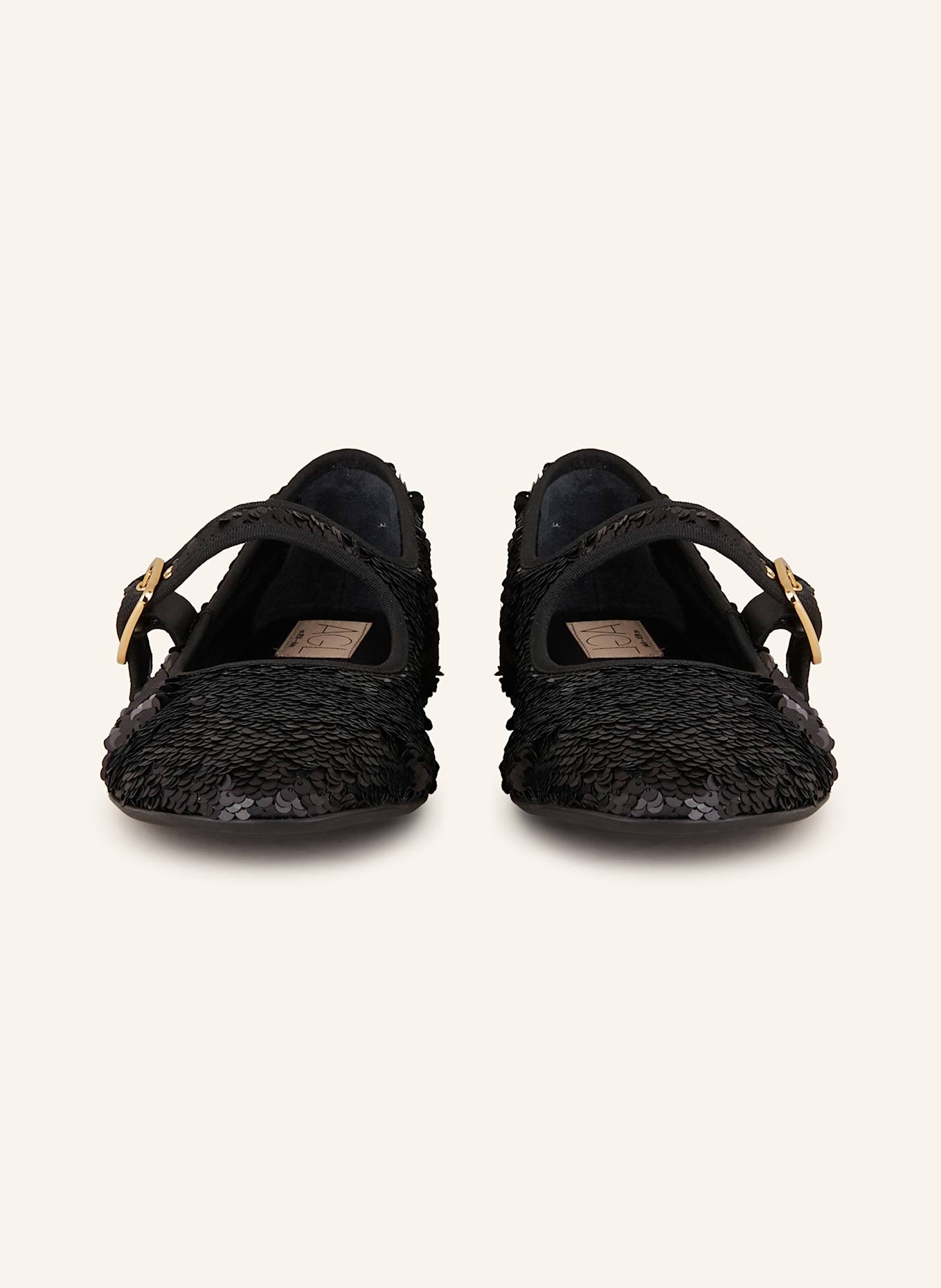 AGL Mary-Jane-Ballerinas HOOLA HOOP BEBE mit Pailletten: SCHWARZ