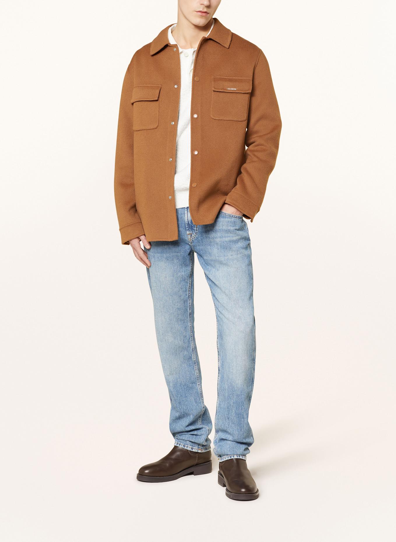 7 for all mankind Jeans THE STRAIGHT STATION Straight fit with linen: Station light BLUE