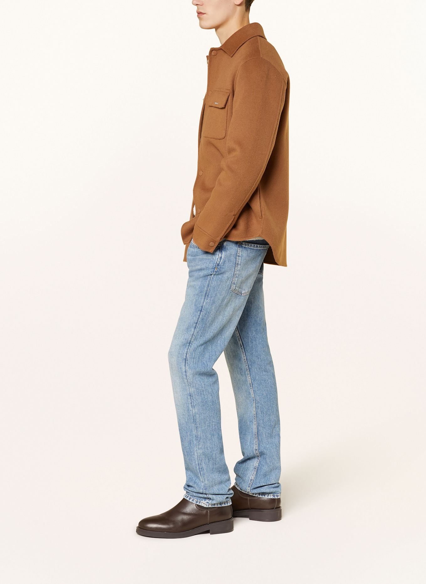 7 for all mankind Jeans THE STRAIGHT STATION Straight fit with linen: Station light BLUE