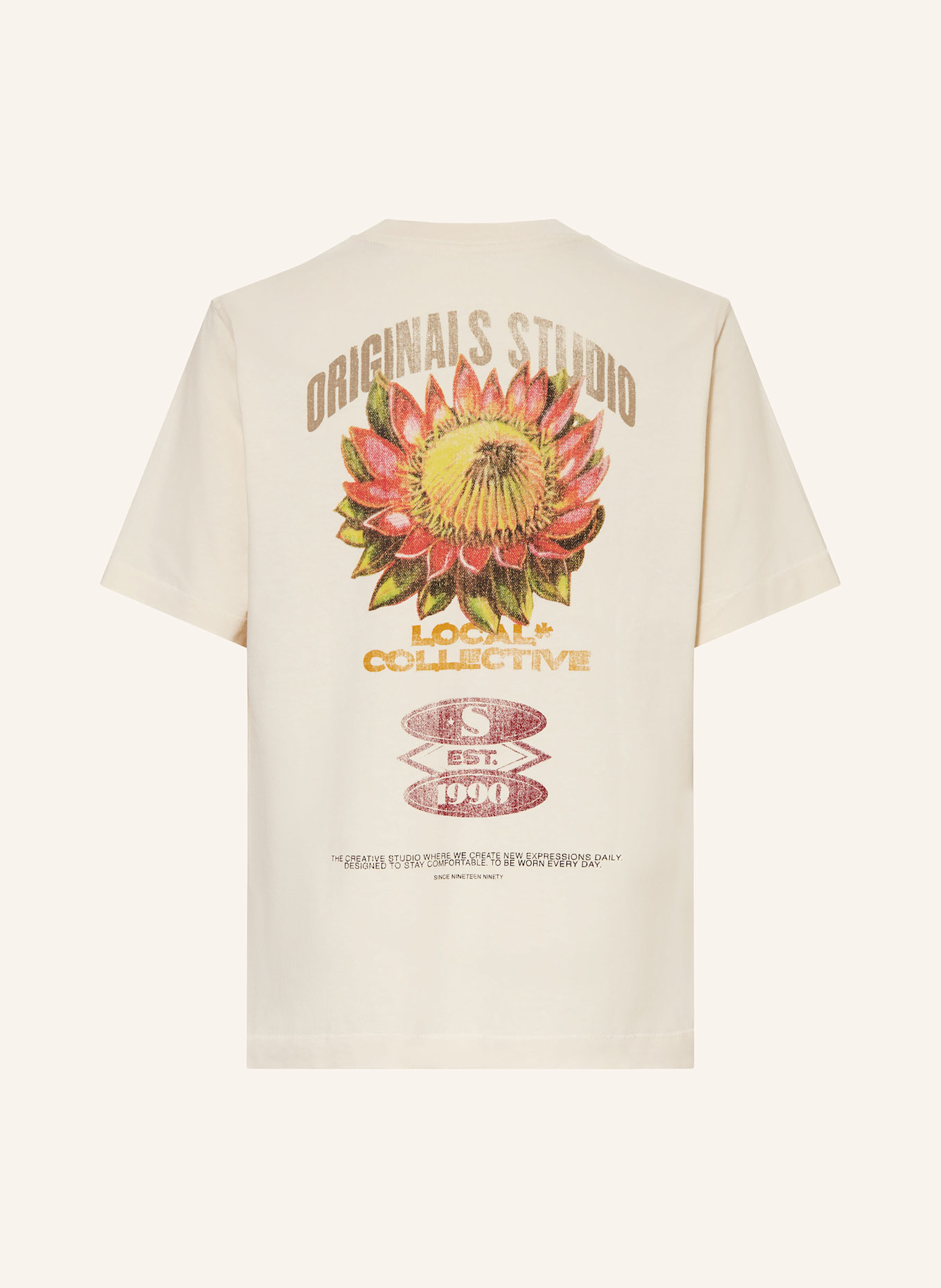 JACK&JONES T-Shirt: CREME / ROT / GELB