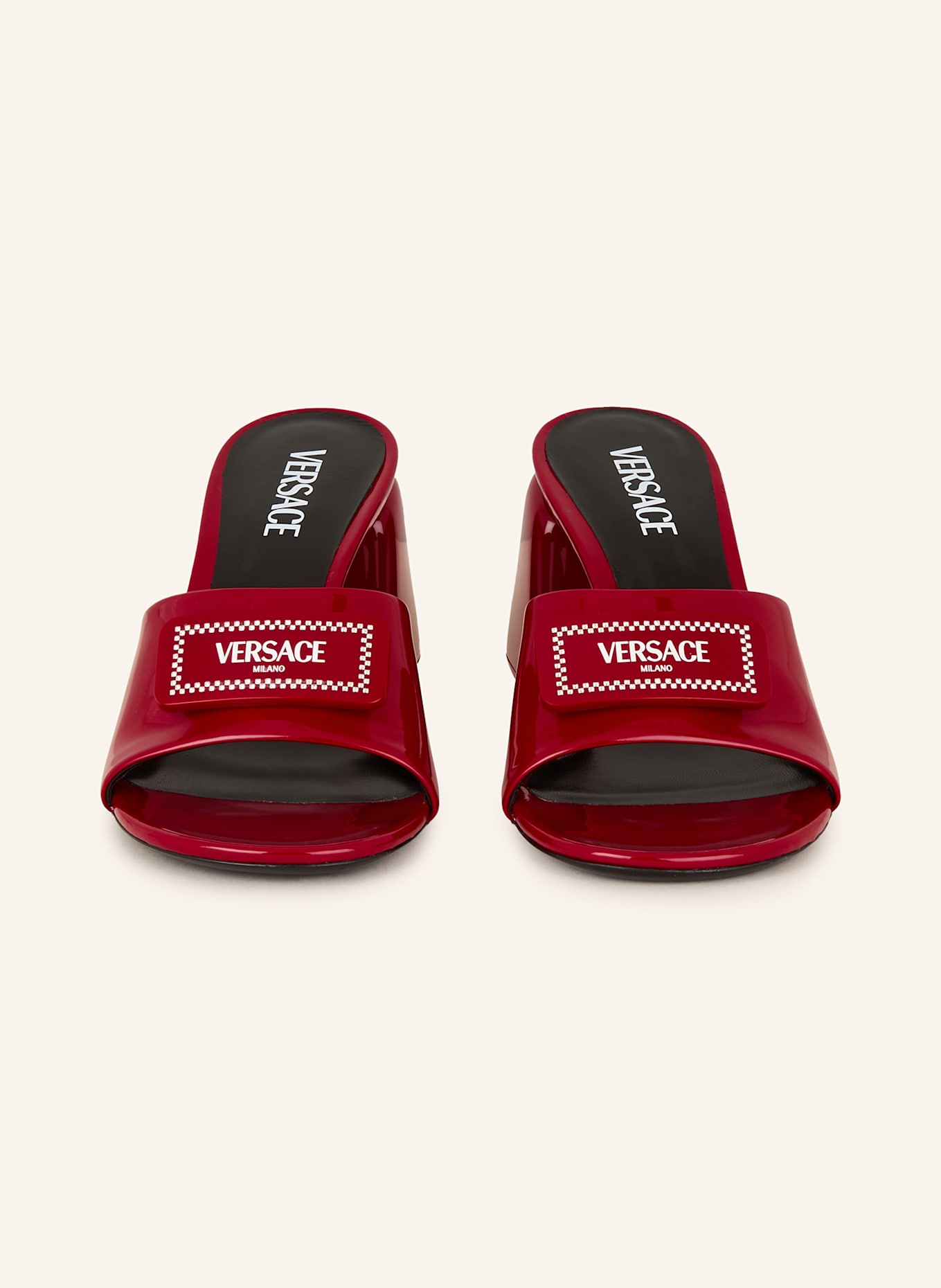 VERSACE Lack-Mules: ROT