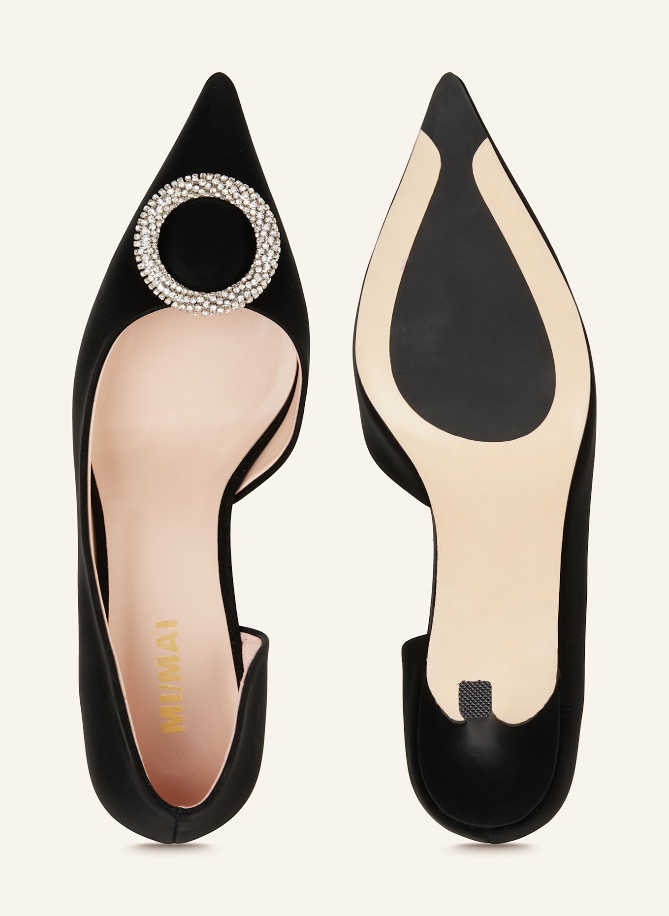 MI/MAI Pumps DEVON mit Schmucksteinen: SCHWARZ
