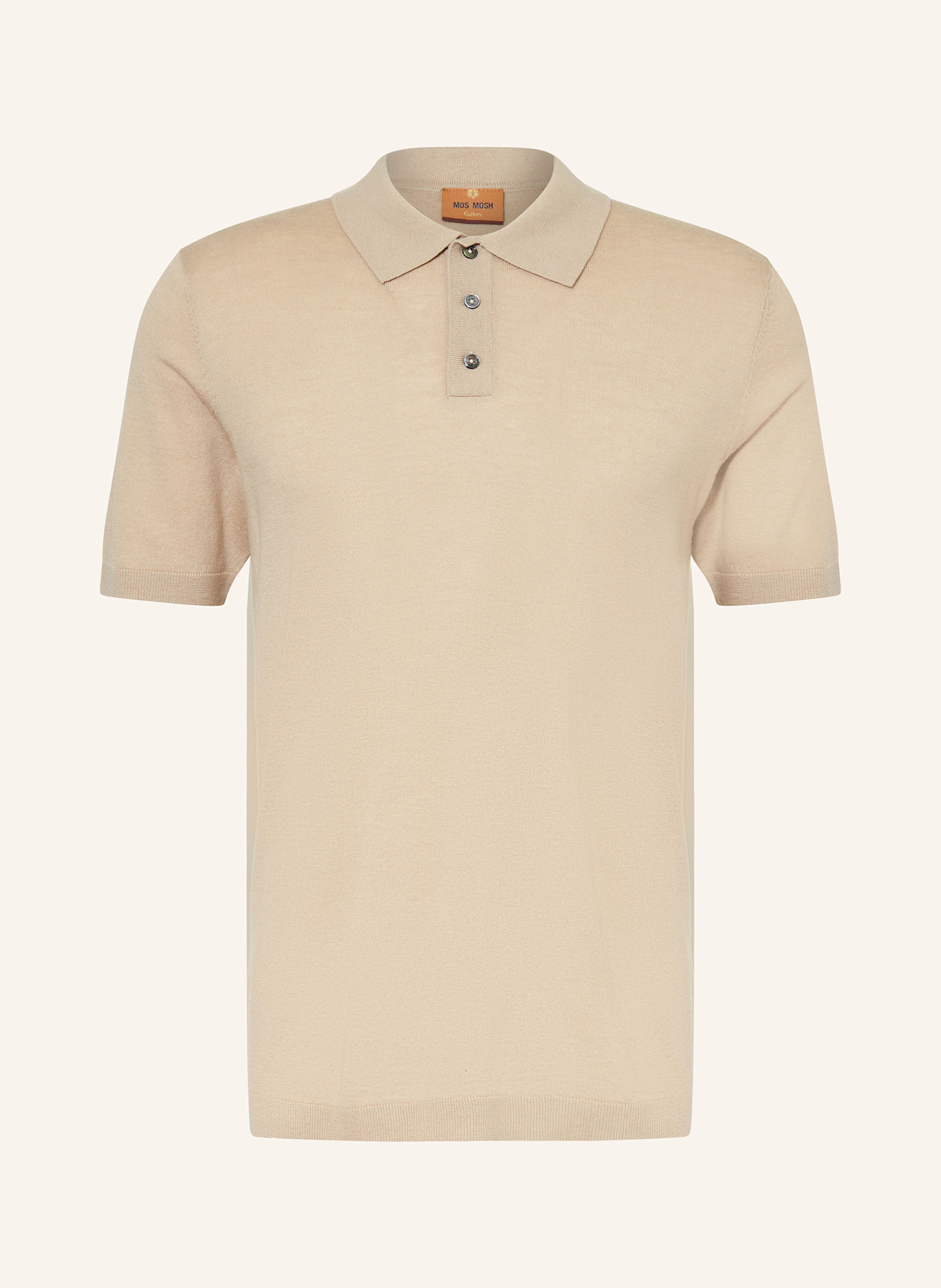 MOS MOSH Gallery Strick-Poloshirt MMGADAM: HELLBRAUN