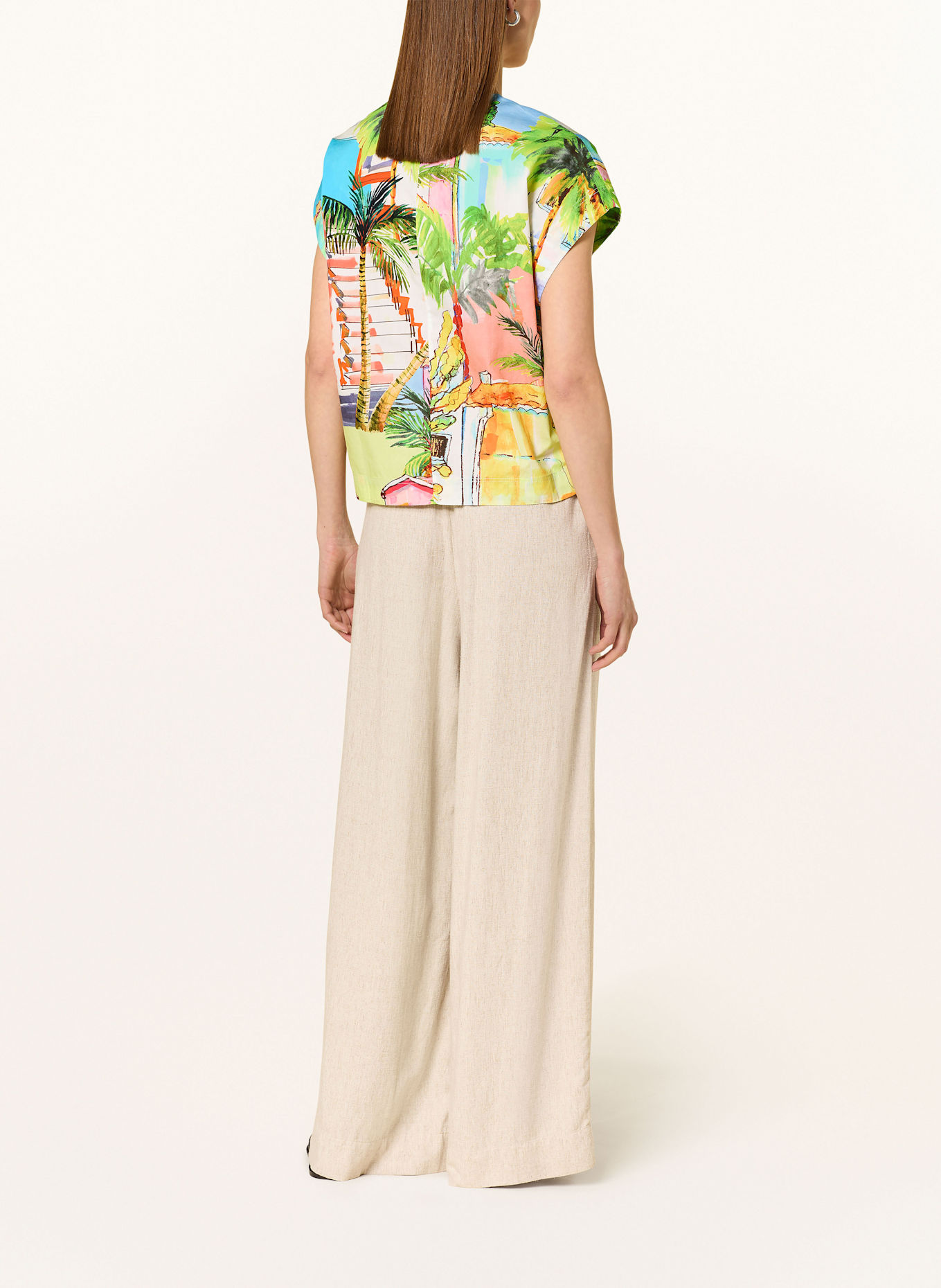 TONNO & PANNA Blusenshirt: BLAU / GRÜN / GELB