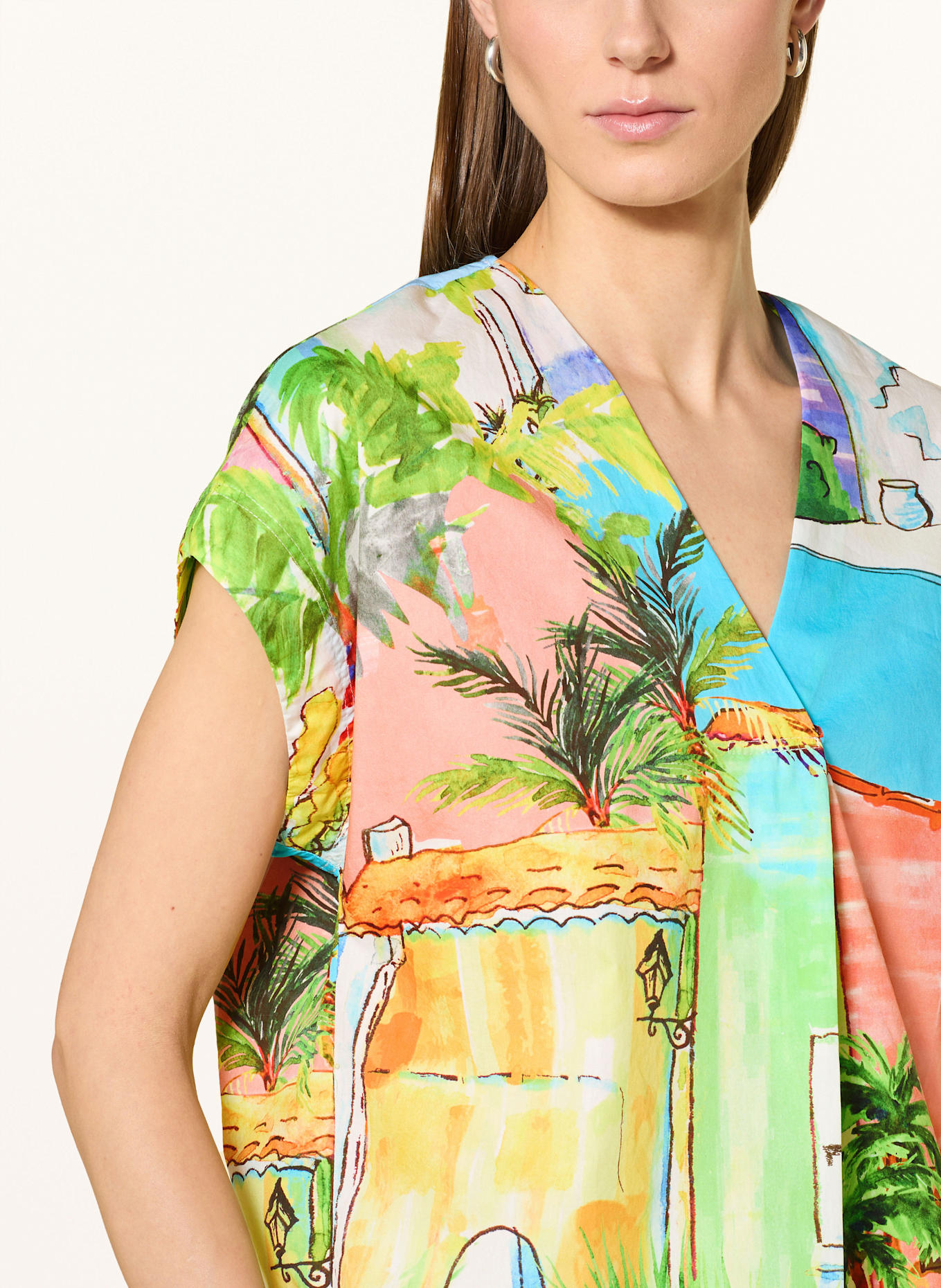 TONNO & PANNA Blusenshirt: BLAU / GRÜN / GELB