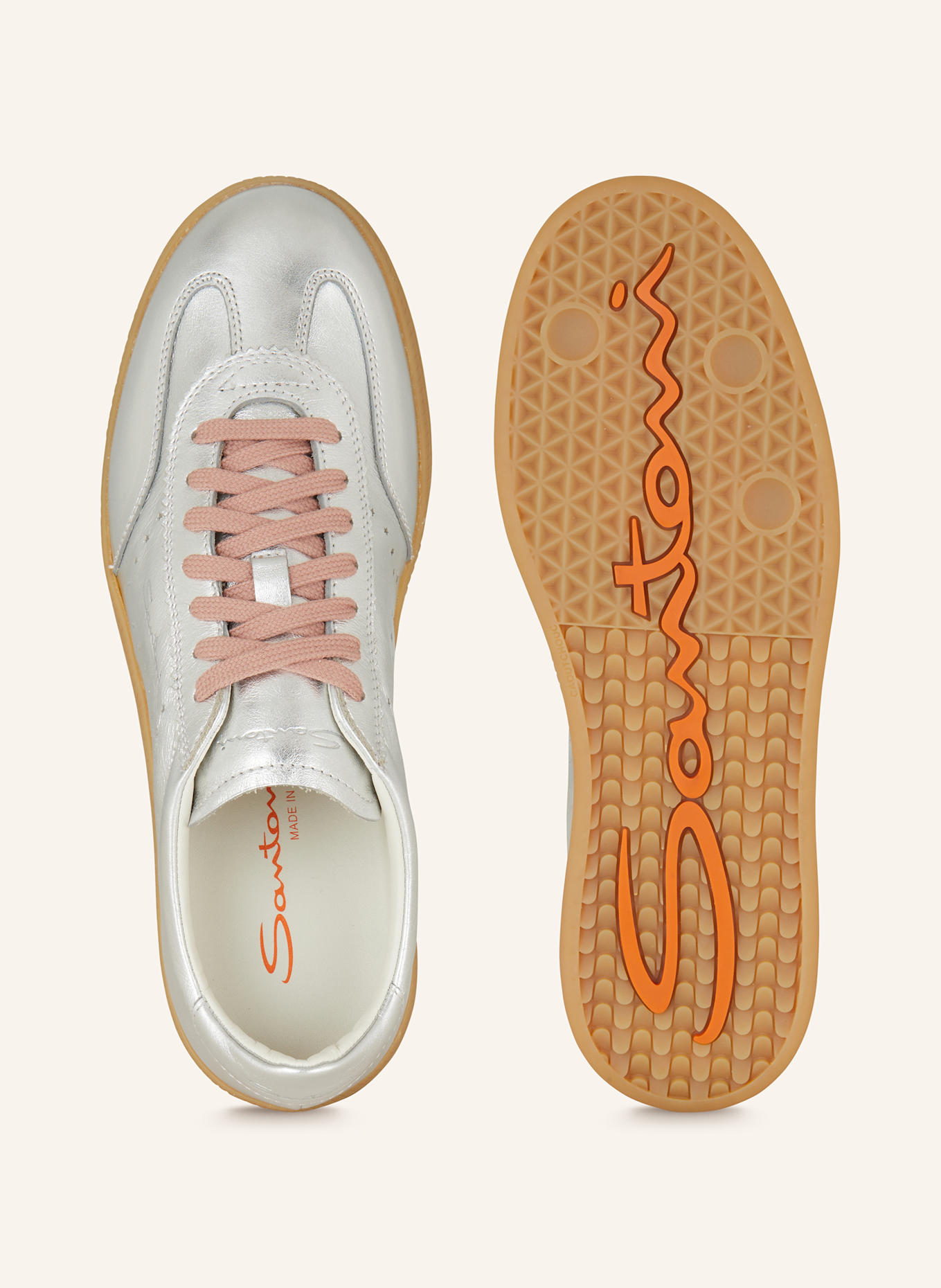 Santoni Sneaker OLY: SILBER