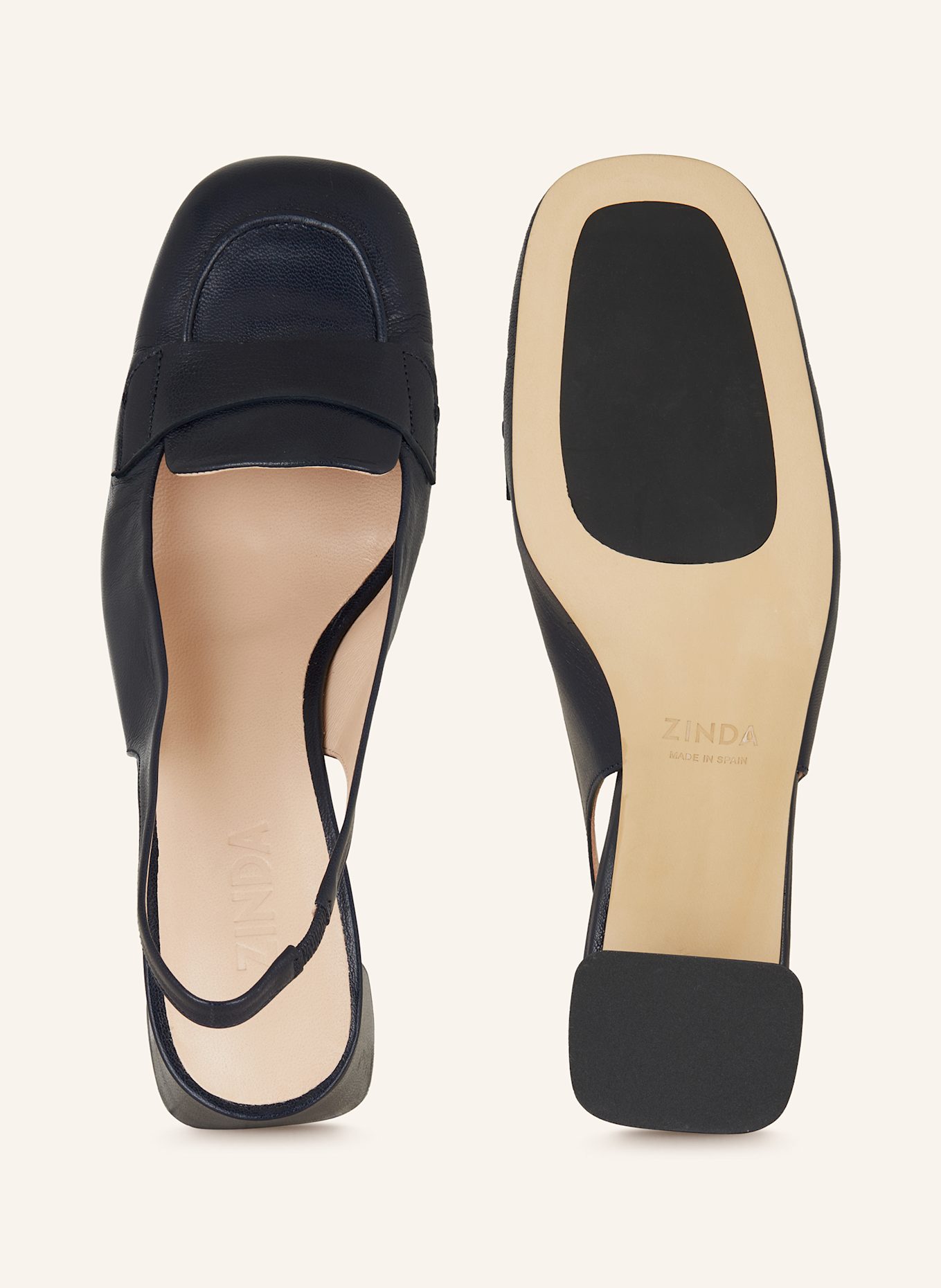ZINDA Slingback pumps INES: DARK BLUE