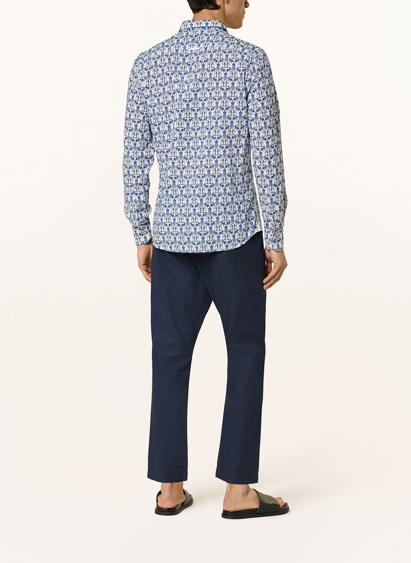 COLOURS & SONS Hemd Regular Fit: WEISS / DUNKELBLAU / BLAUGRAU