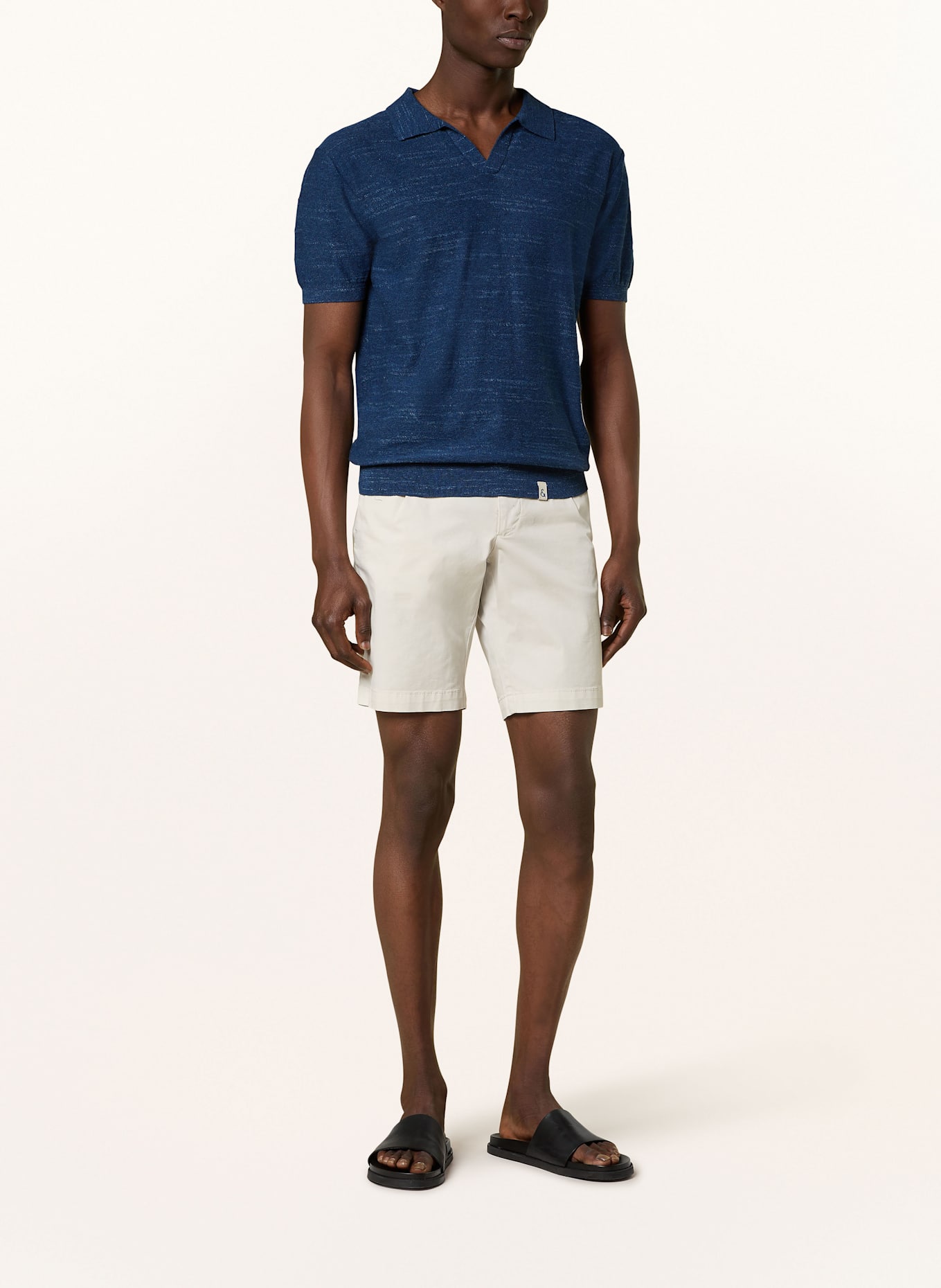 COLOURS & SONS Strick-Poloshirt: DUNKELBLAU