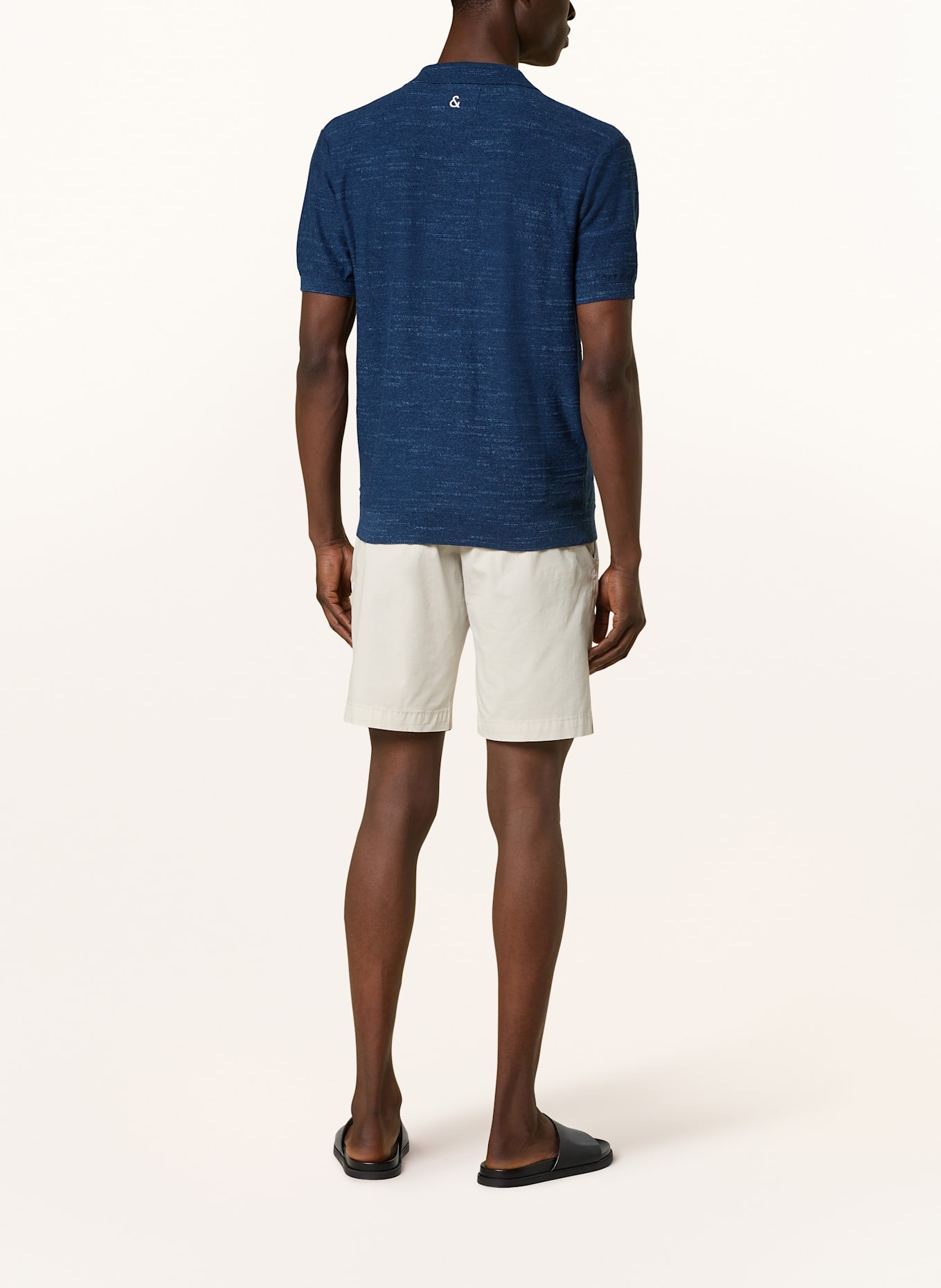 COLOURS & SONS Strick-Poloshirt: DUNKELBLAU