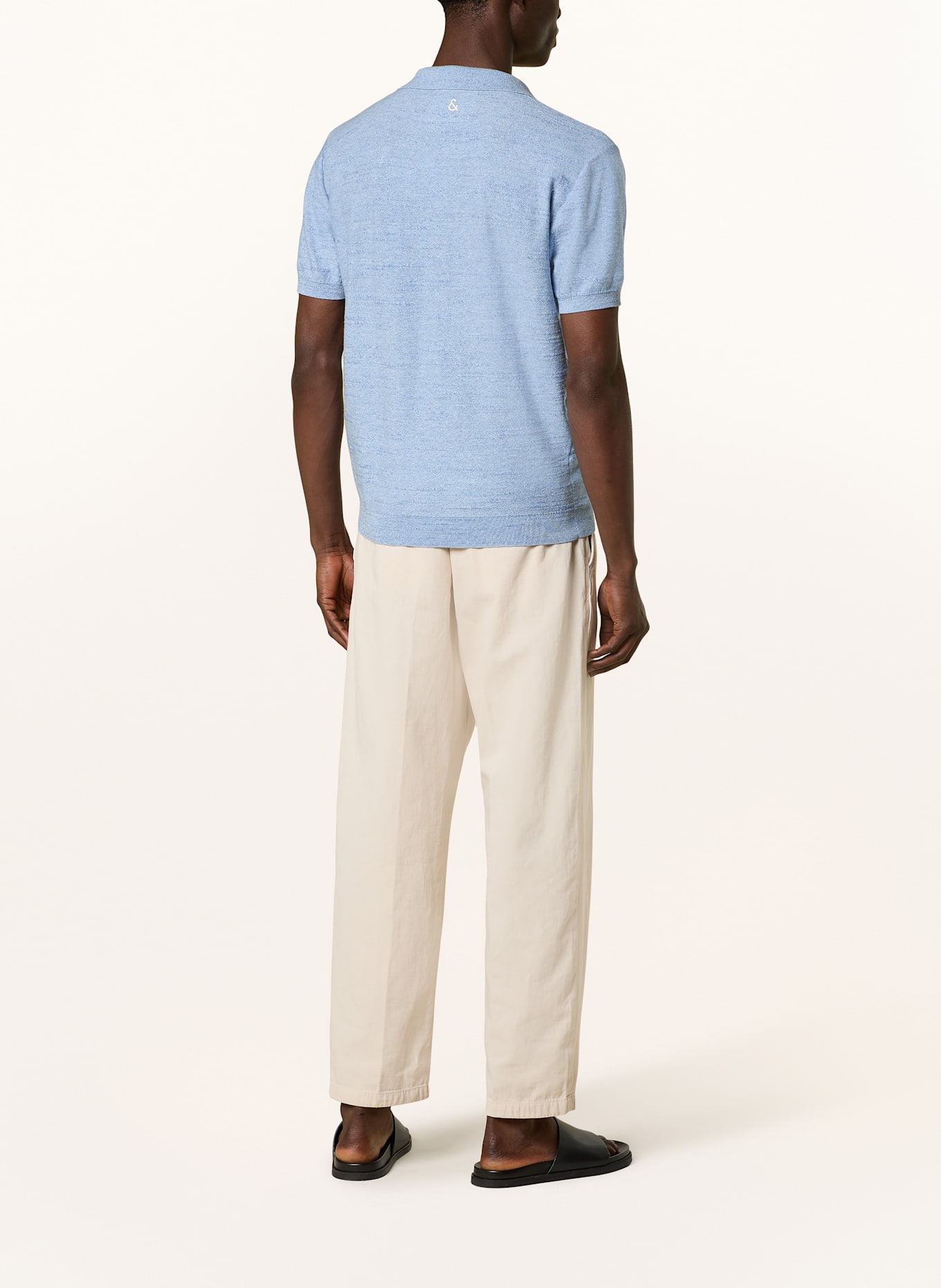 COLOURS & SONS Úpletová polokošile: MODRÁ