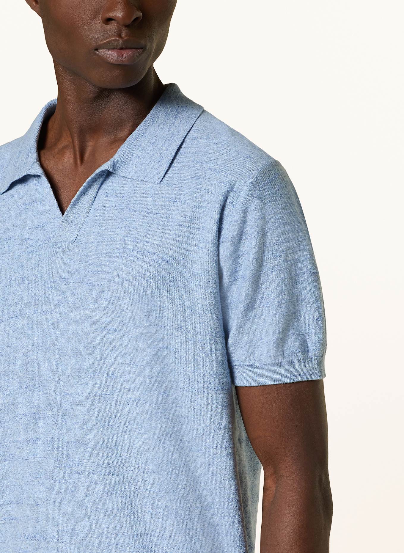 COLOURS & SONS Úpletová polokošile: MODRÁ