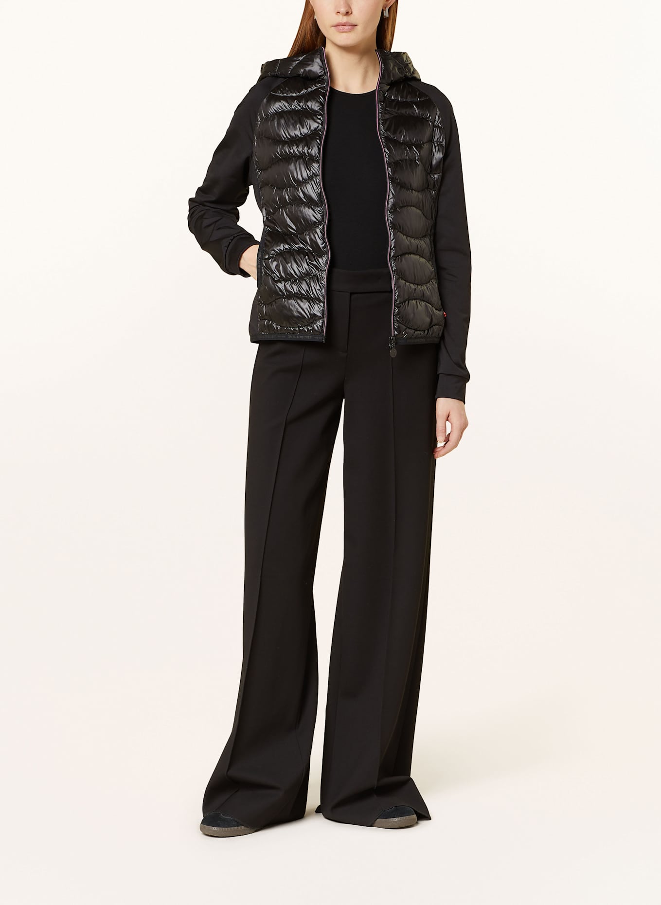 FRIEDA & FREDDIES Steppjacke DAVY im Materialmix: SCHWARZ