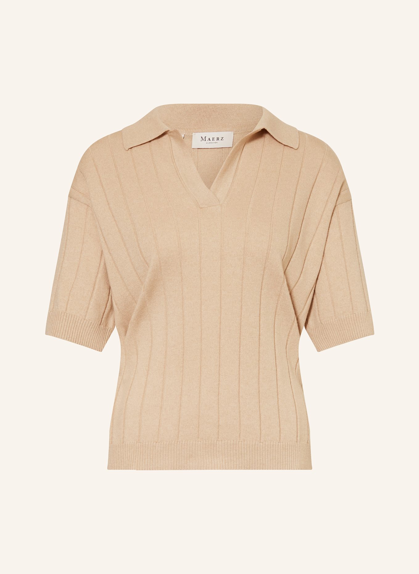 MAERZ MUENCHEN Strickshirt: HELLBRAUN