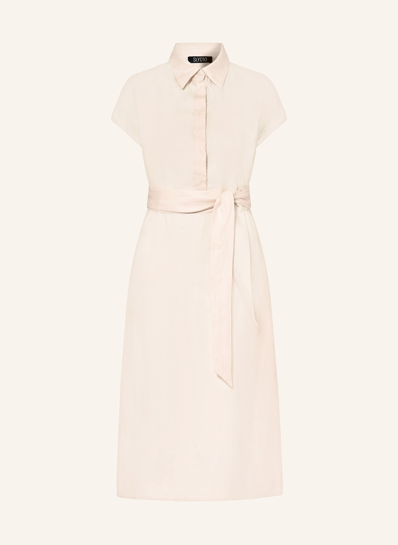 SLY 010 Hemdblusenkleid KAREENA aus Leinen: NUDE