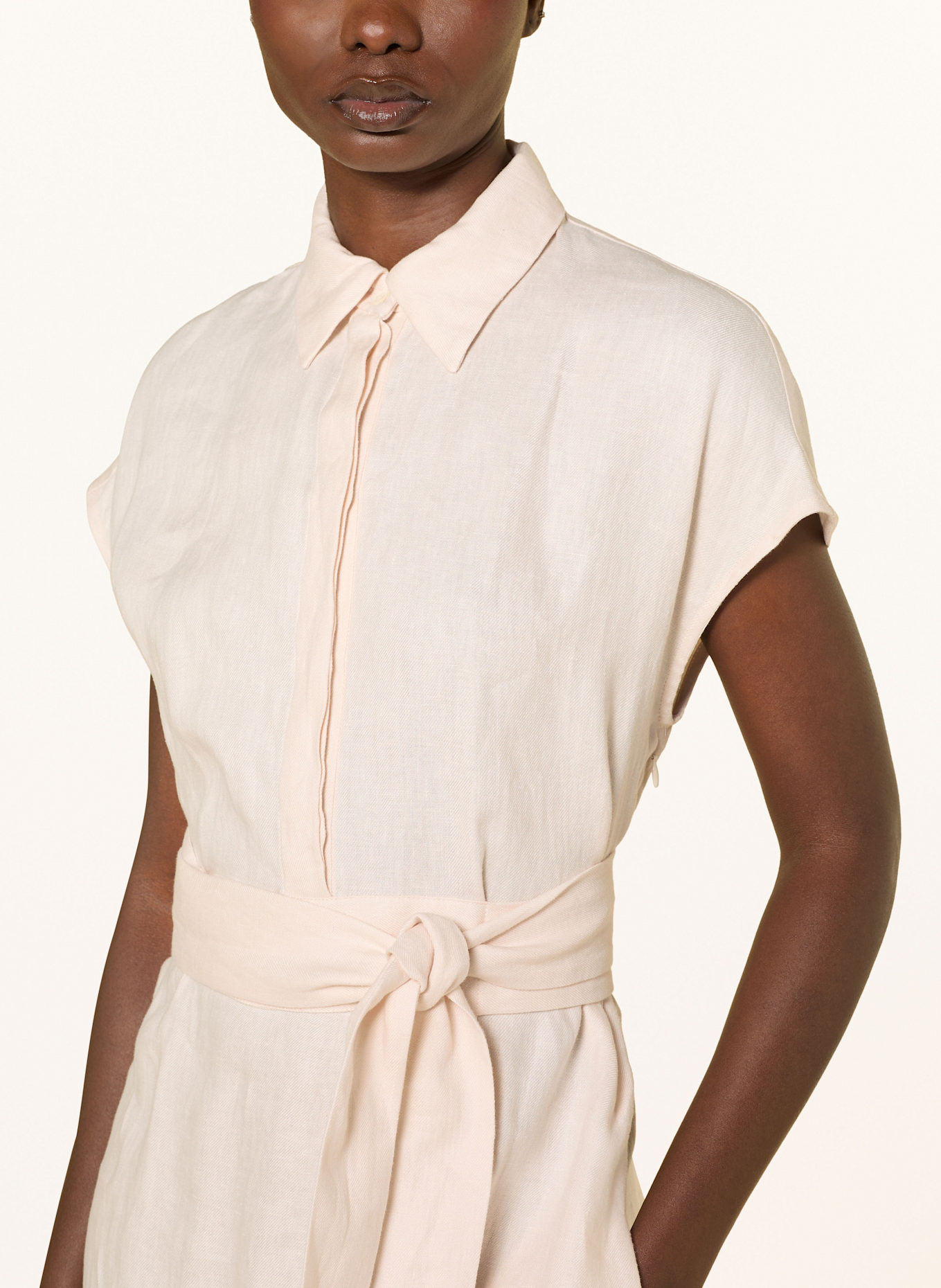 SLY 010 Hemdblusenkleid KAREENA aus Leinen: NUDE