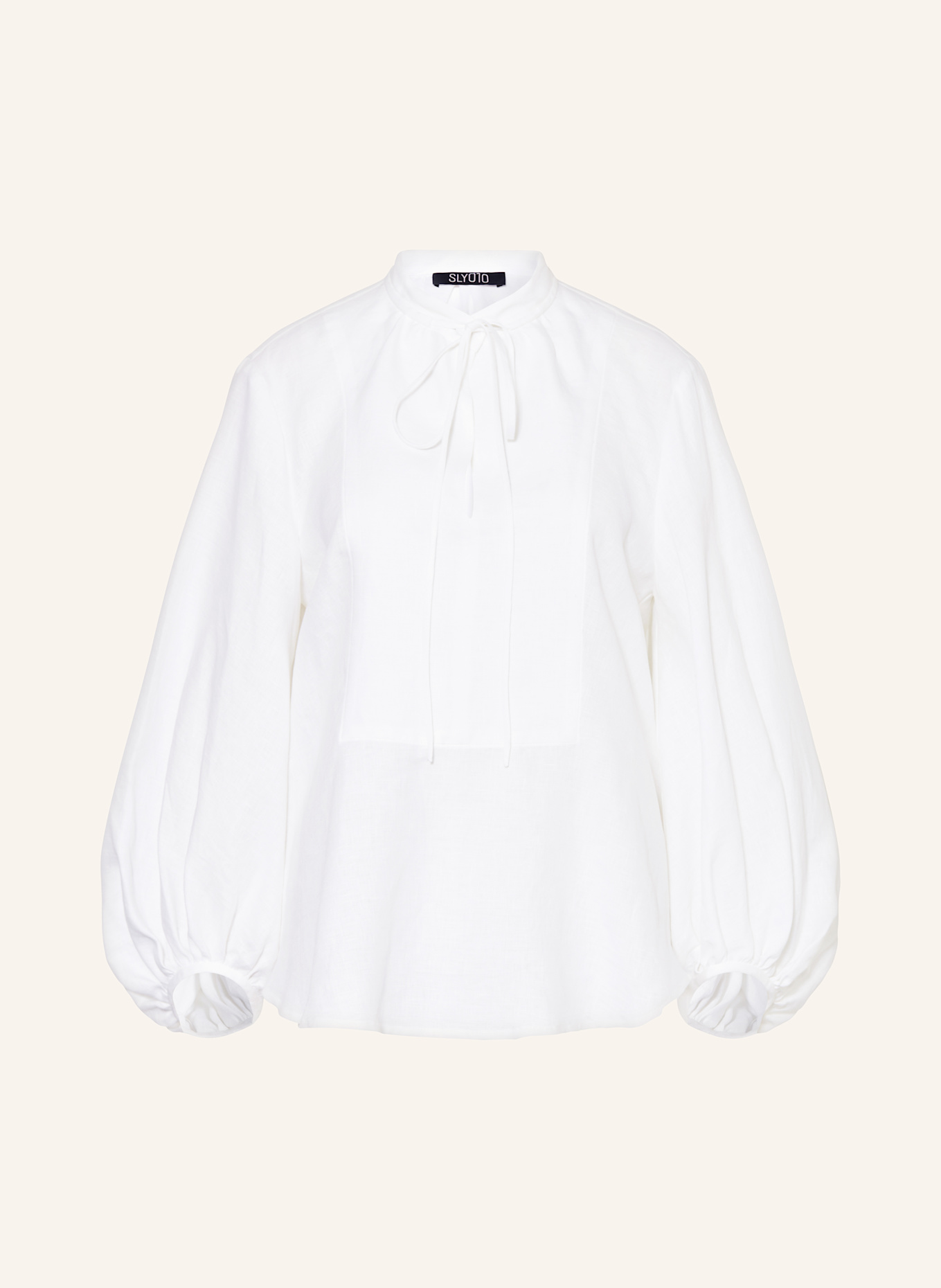 SLY 010 LORI linen shirt blouse: WHITE