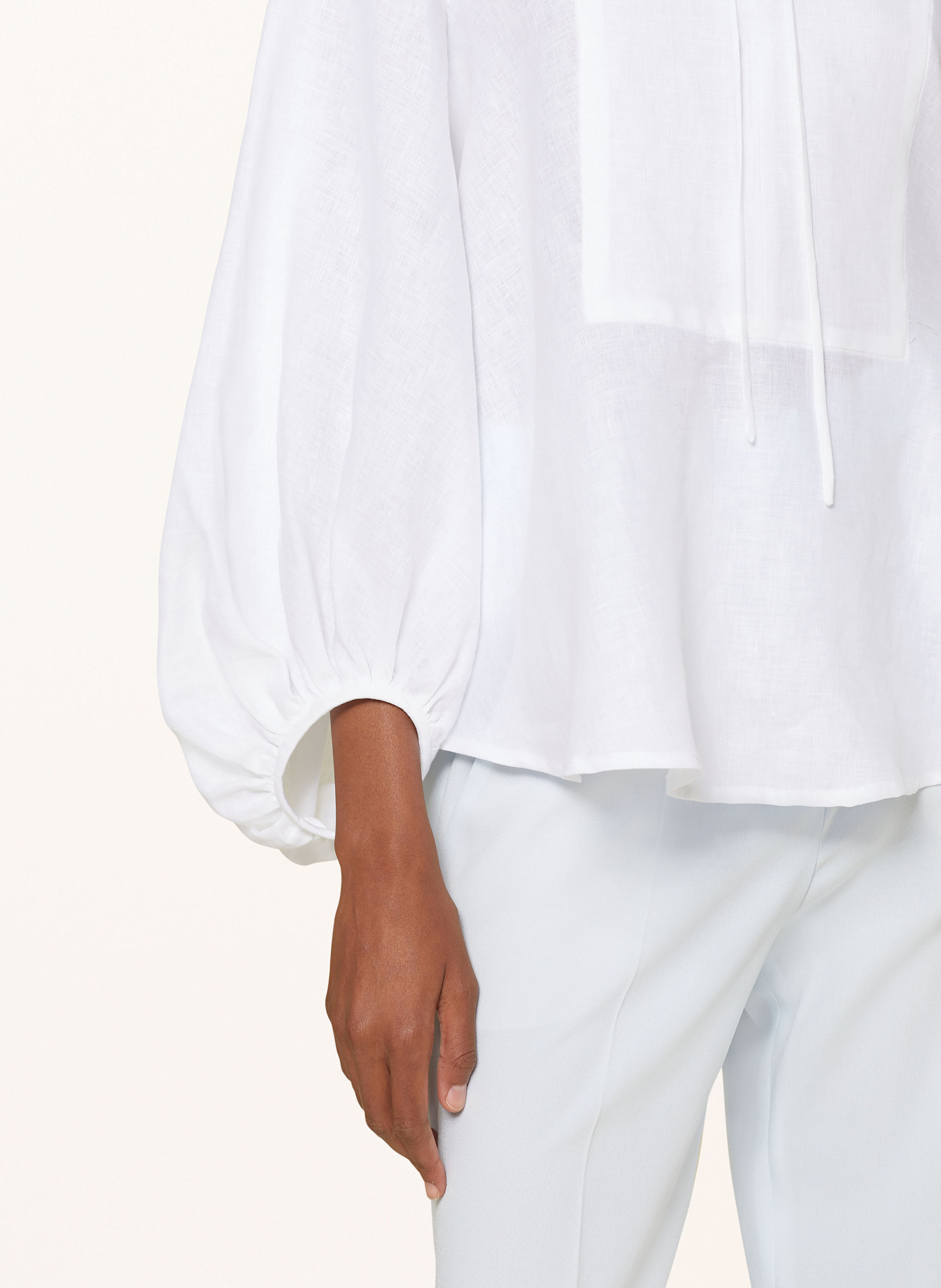 SLY 010 LORI linen shirt blouse: WHITE