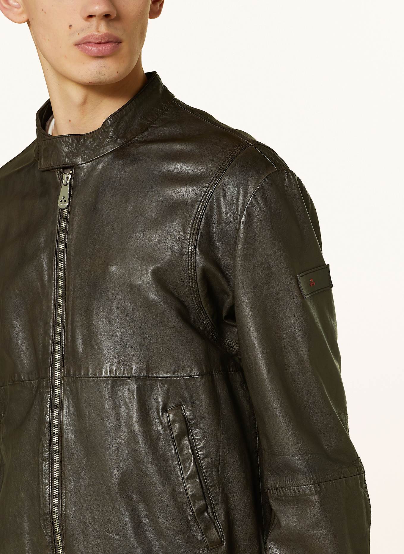 PEUTEREY Lederblouson TUREIA: DUNKELBRAUN