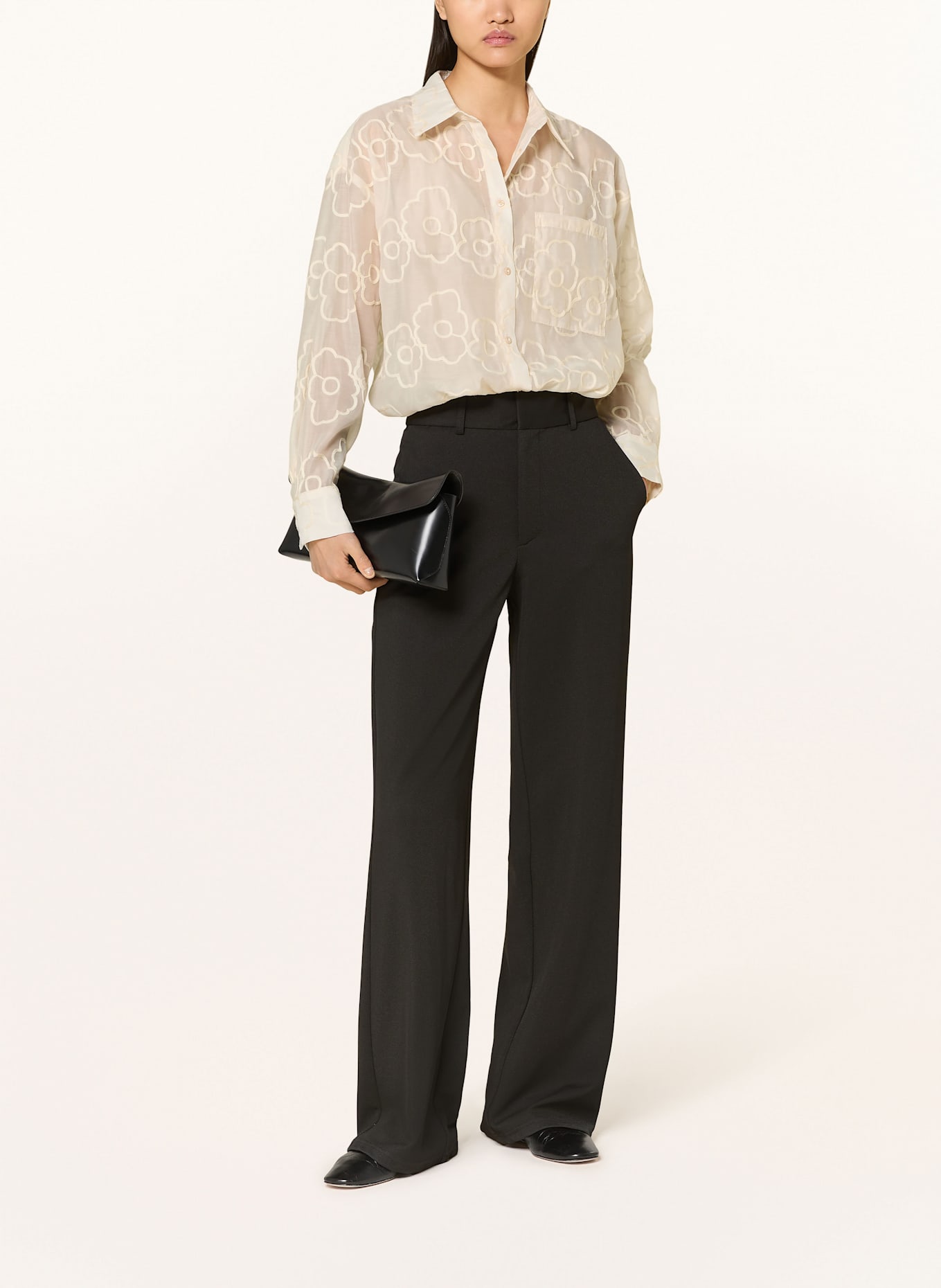 Y.A.S. Oversized-Hemdbluse: CREME