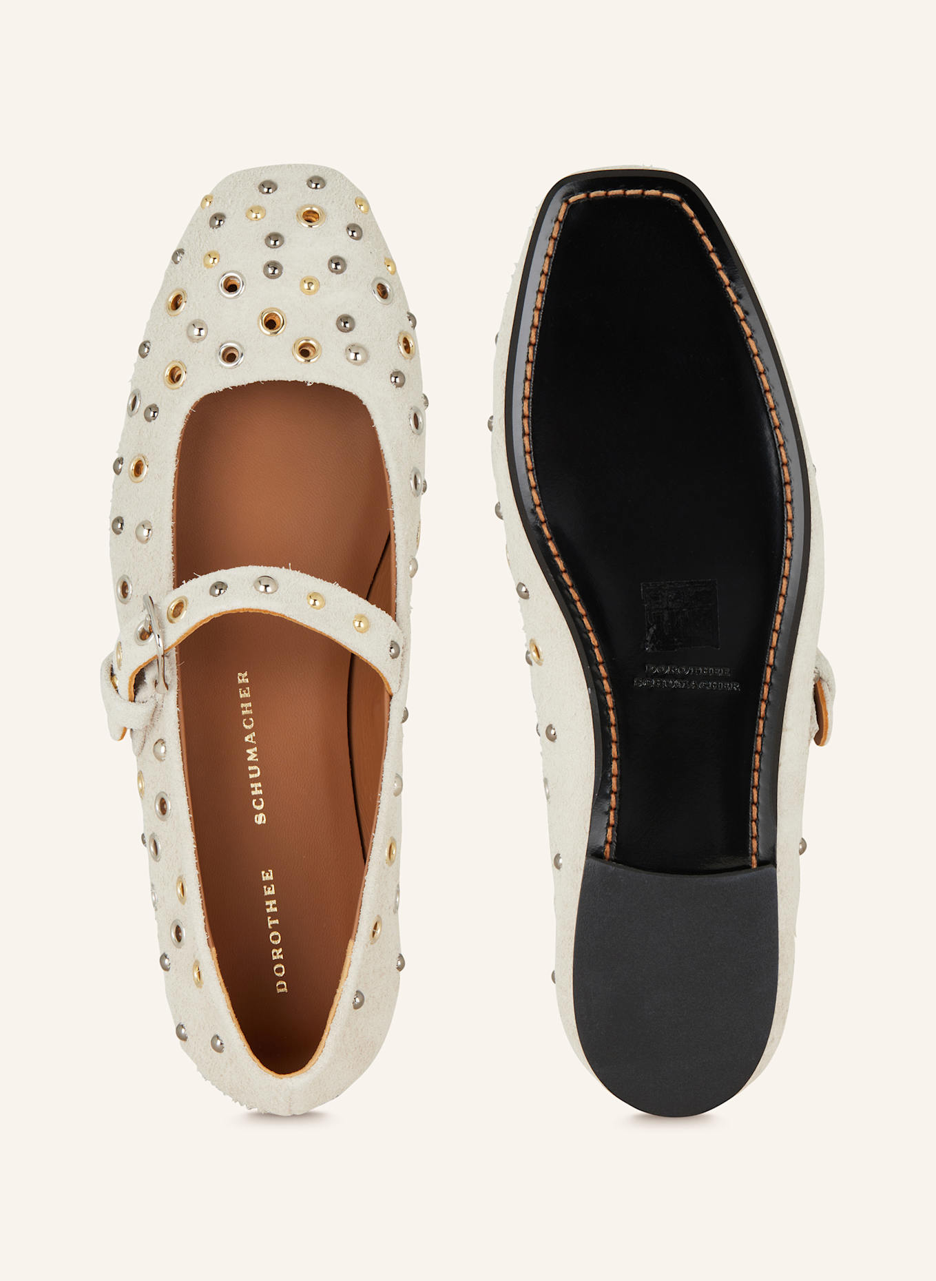DOROTHEE SCHUMACHER Mary-Jane-Ballerinas WILD SOFTNESS: CREME